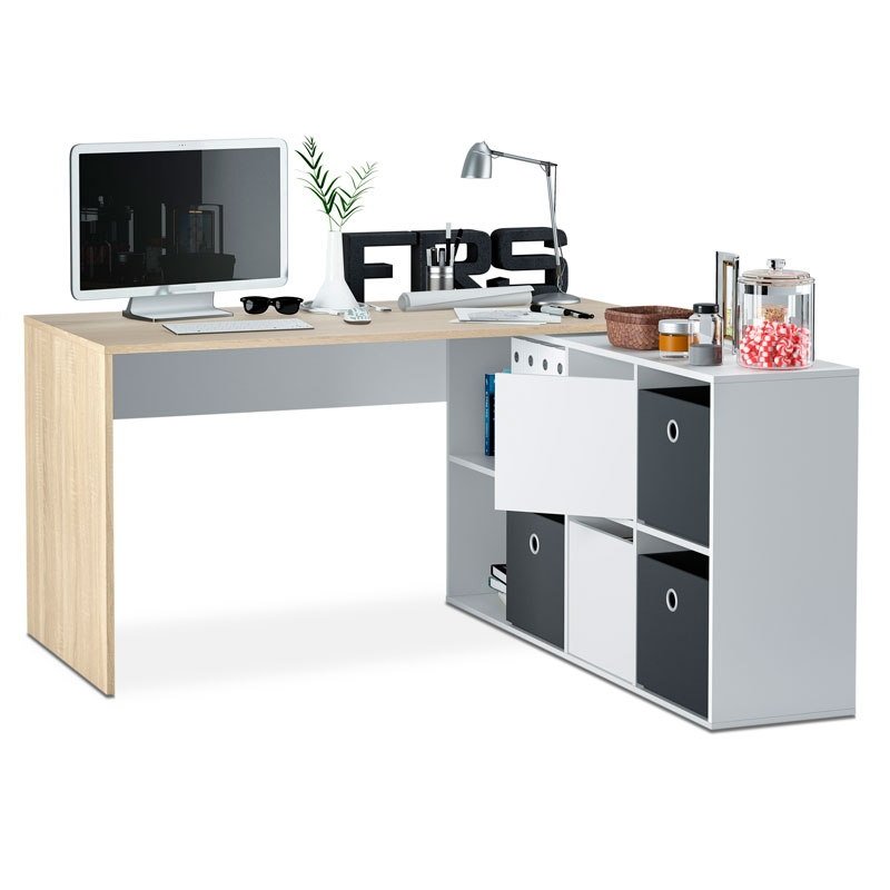 Thumbnail 1 de Habitdesign Adapta XL Mesa de escritorio blanco/roble