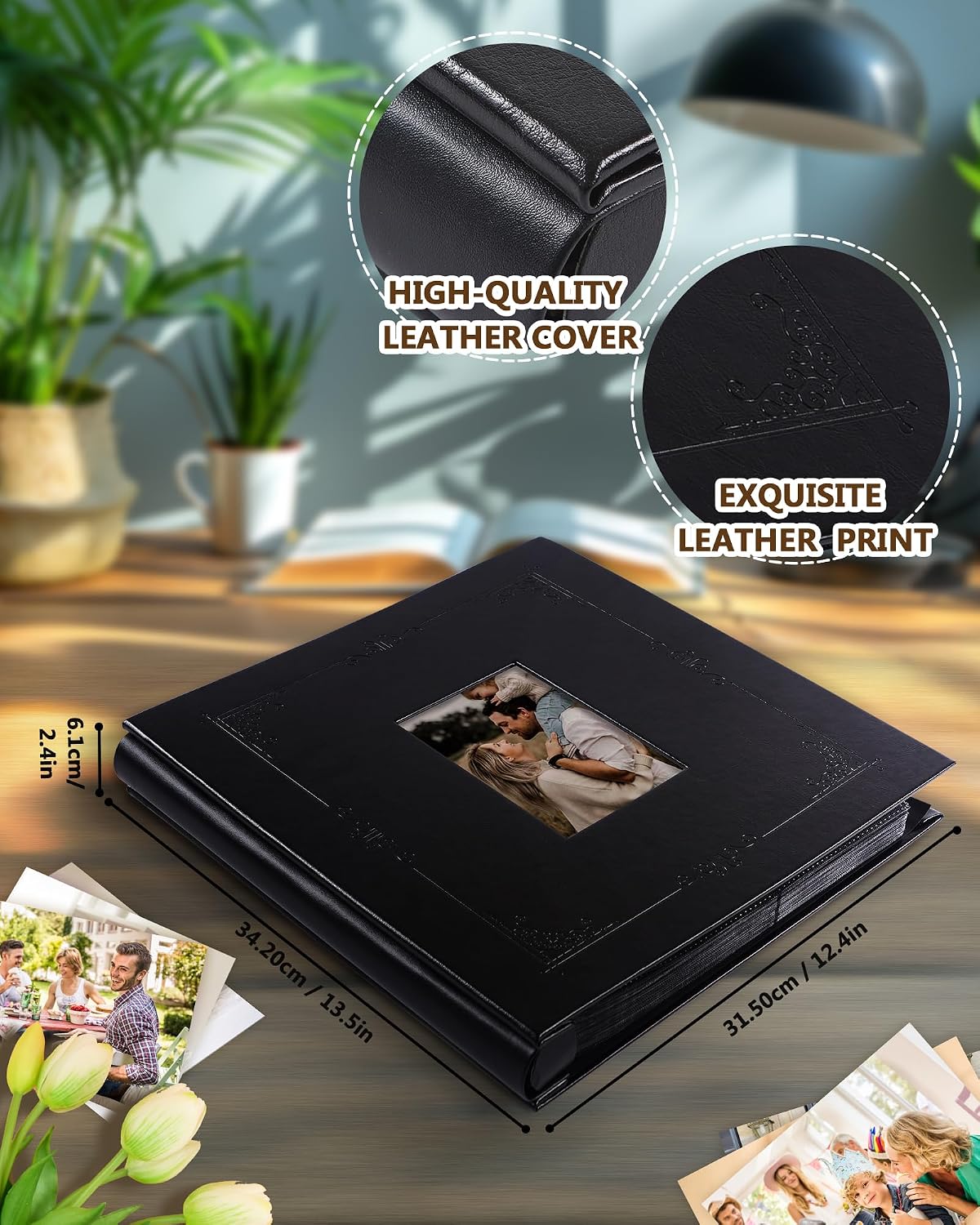 Thumbnail 2 de Yuforr Leather Hardcover Photo Album 600 Pockets