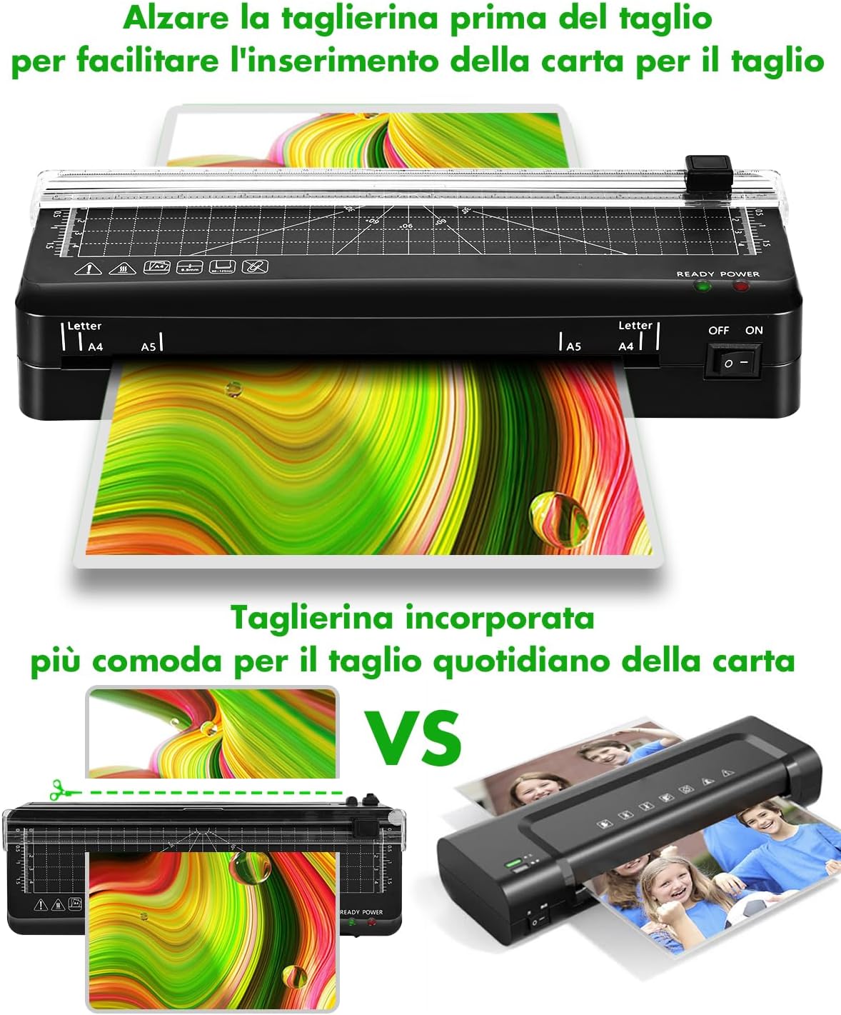 Thumbnail 3 de Plastificatrice A4 10 fogli, laminazione 70s 📠