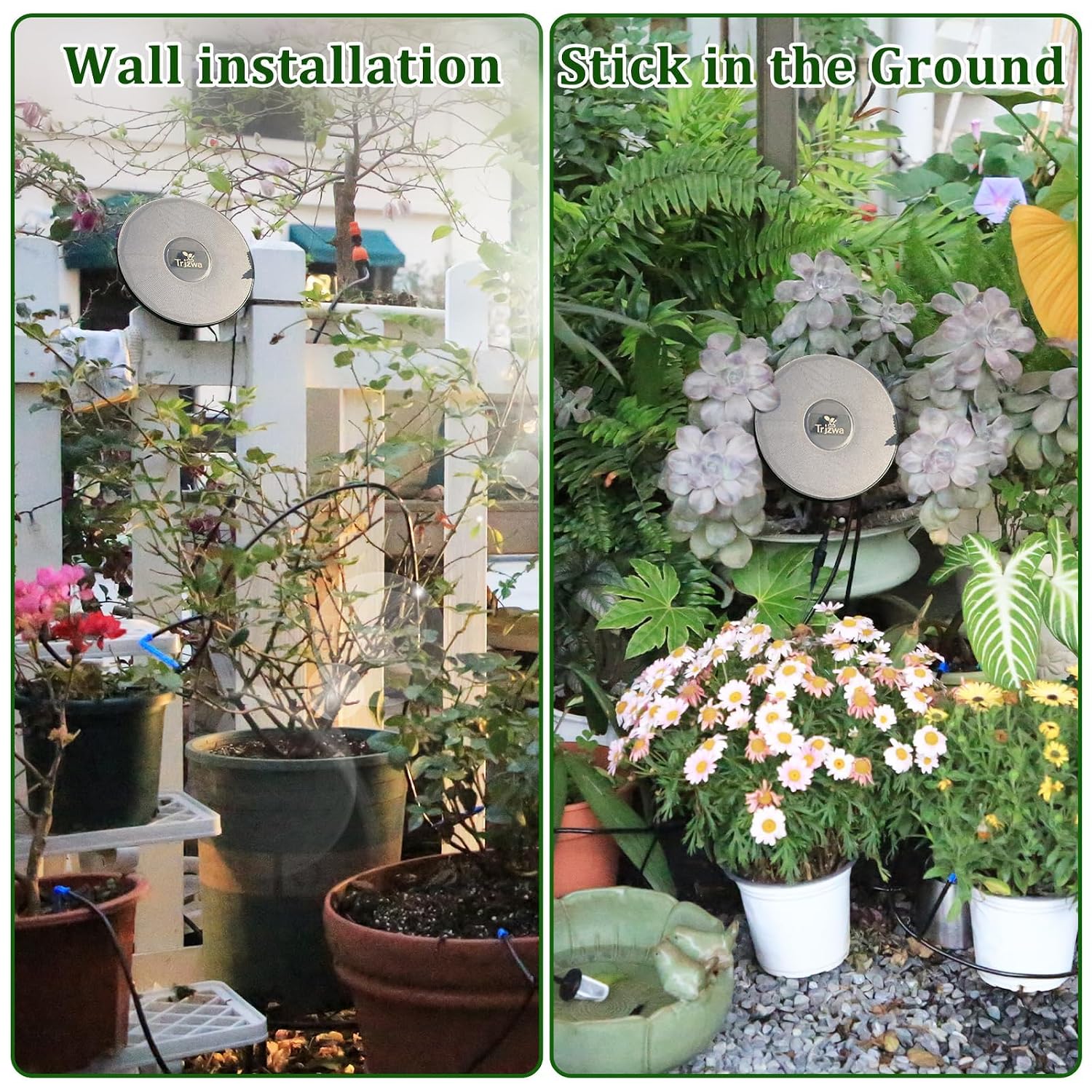 Detalle de Sistema solare automatico con kit di irrigazione a goccia per balcone e giardino – 15 piante in vaso