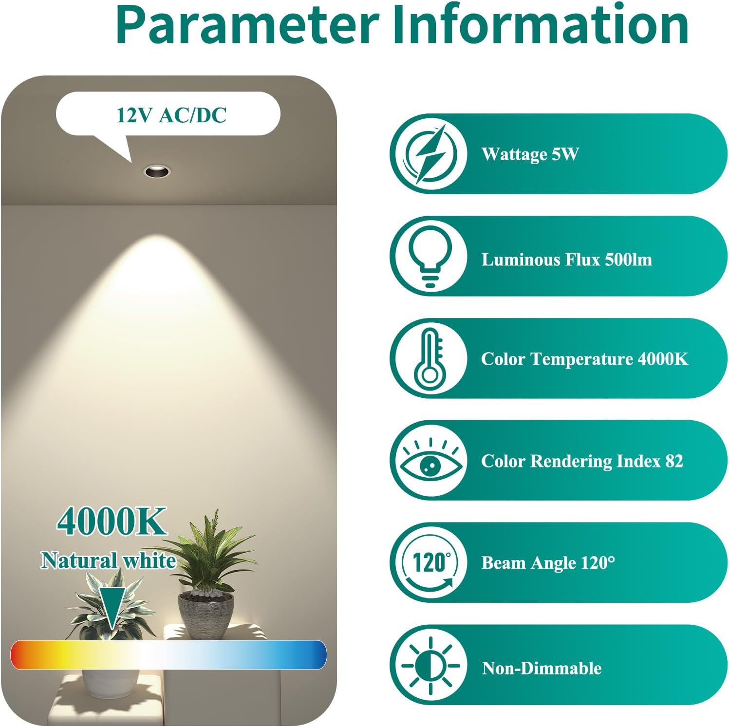 Detalle 2 de DiCUNO GU5.3 LED Lampen 5W MR16 Reflektor