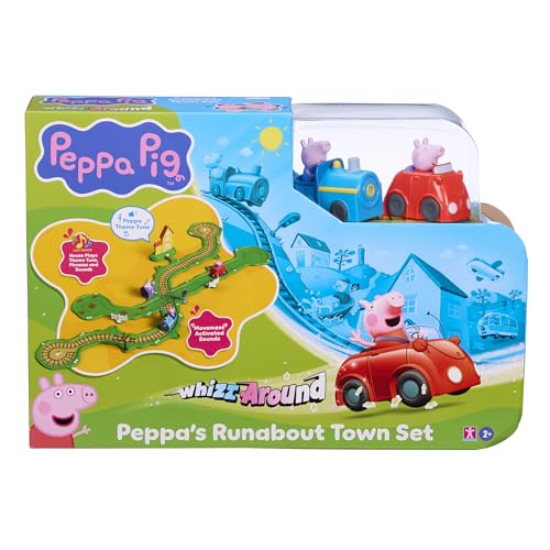 Thumbnail 1 de Peppa Pig Whizz Around Peppa’s Runabout Town Set – Motorised Vehicles & Track
