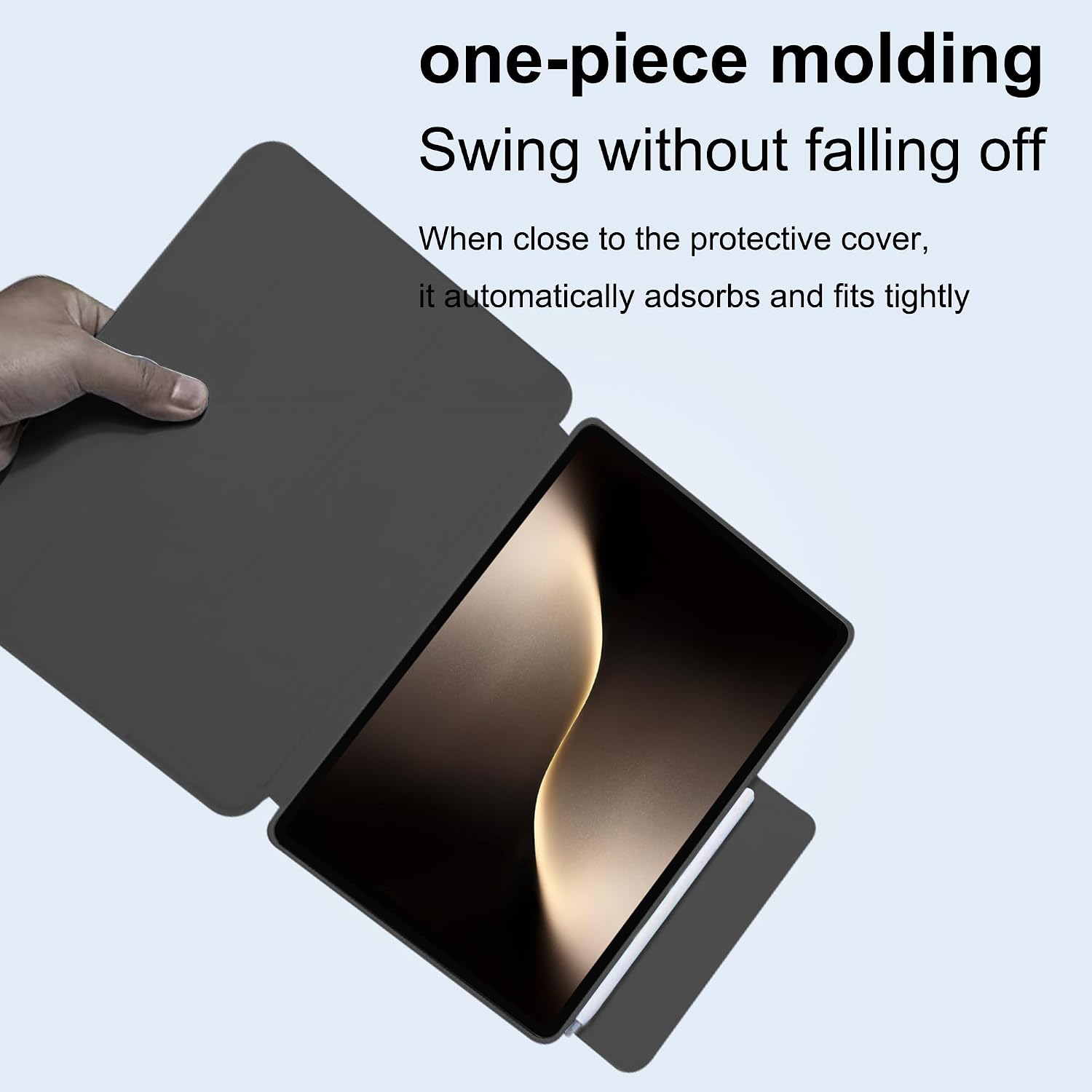 Detalle 2 de Fitudoos Hülle für Honor Magic Pad 3 13.3" – Ultra-dünn, Standfunktion, Automatischer Schlaf/Wachmodus, Schwarz