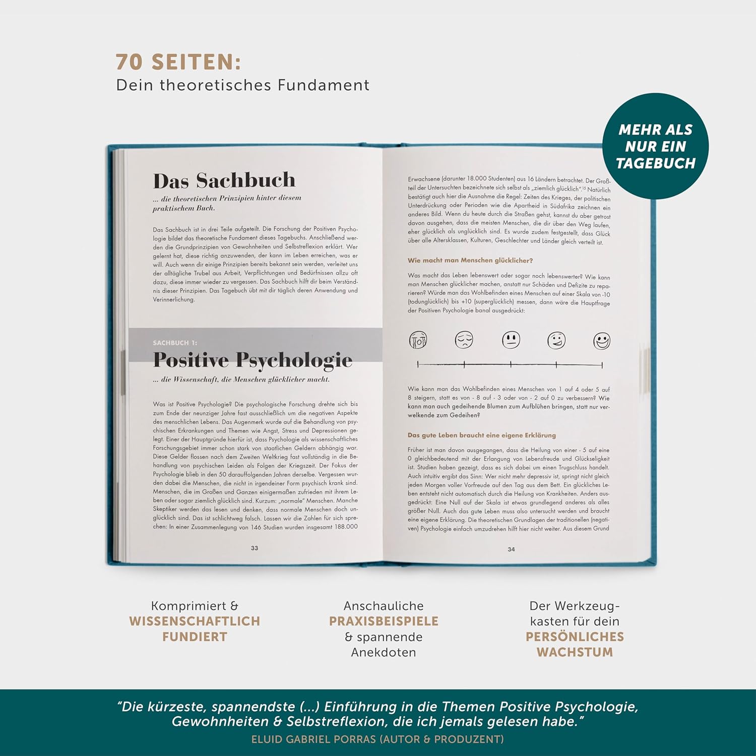 Detalle 2 de 6-Minuten® Tagebuch für Erwachsene 2026 (Das Original) – Dankbarkeit & Achtsamkeit auf 6-Minuten-Niveau