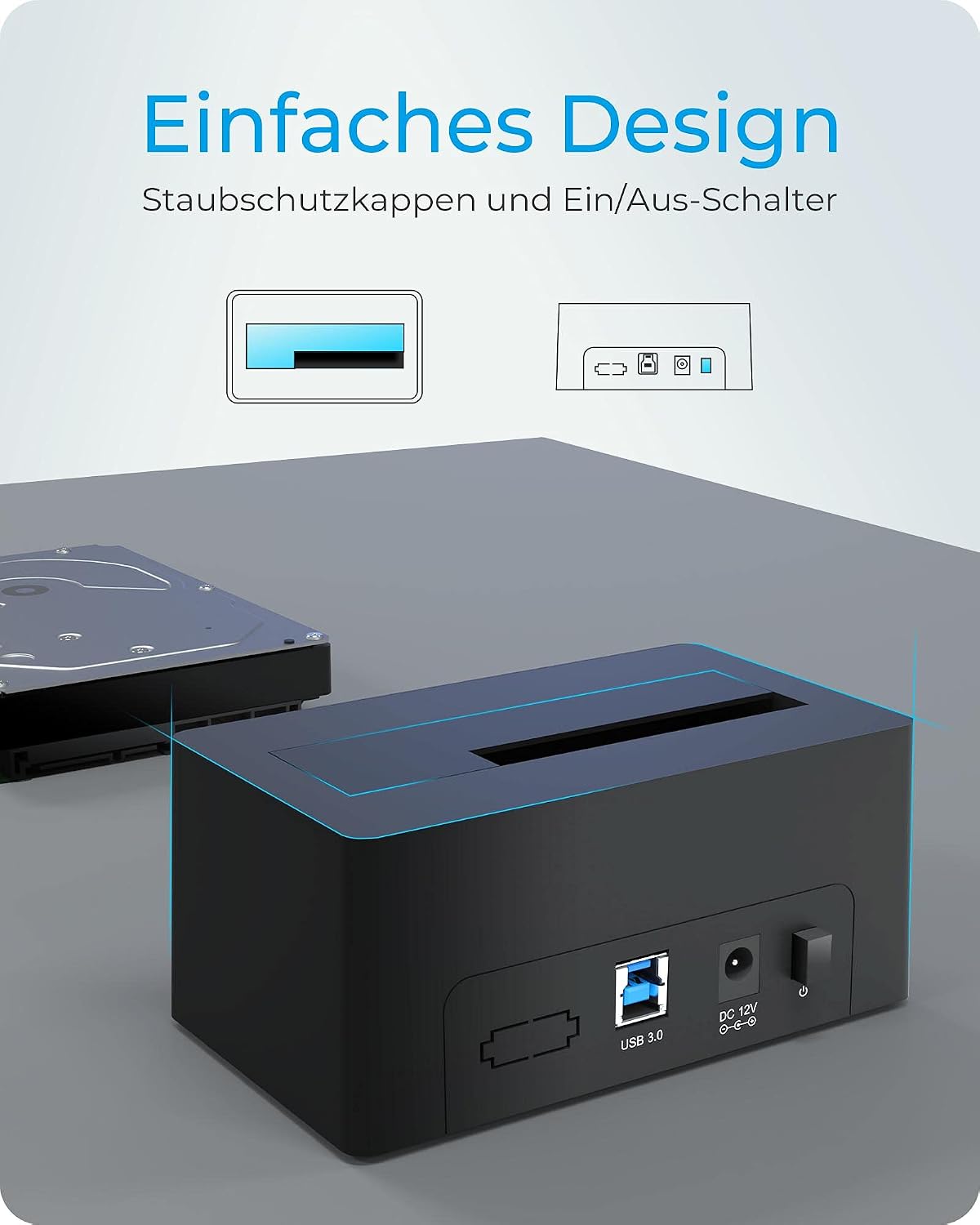 Thumbnail 5 de ICY BOX Dockingstation USB 3.0 SSD HDD 2,5/3,5 Zoll Schwarz