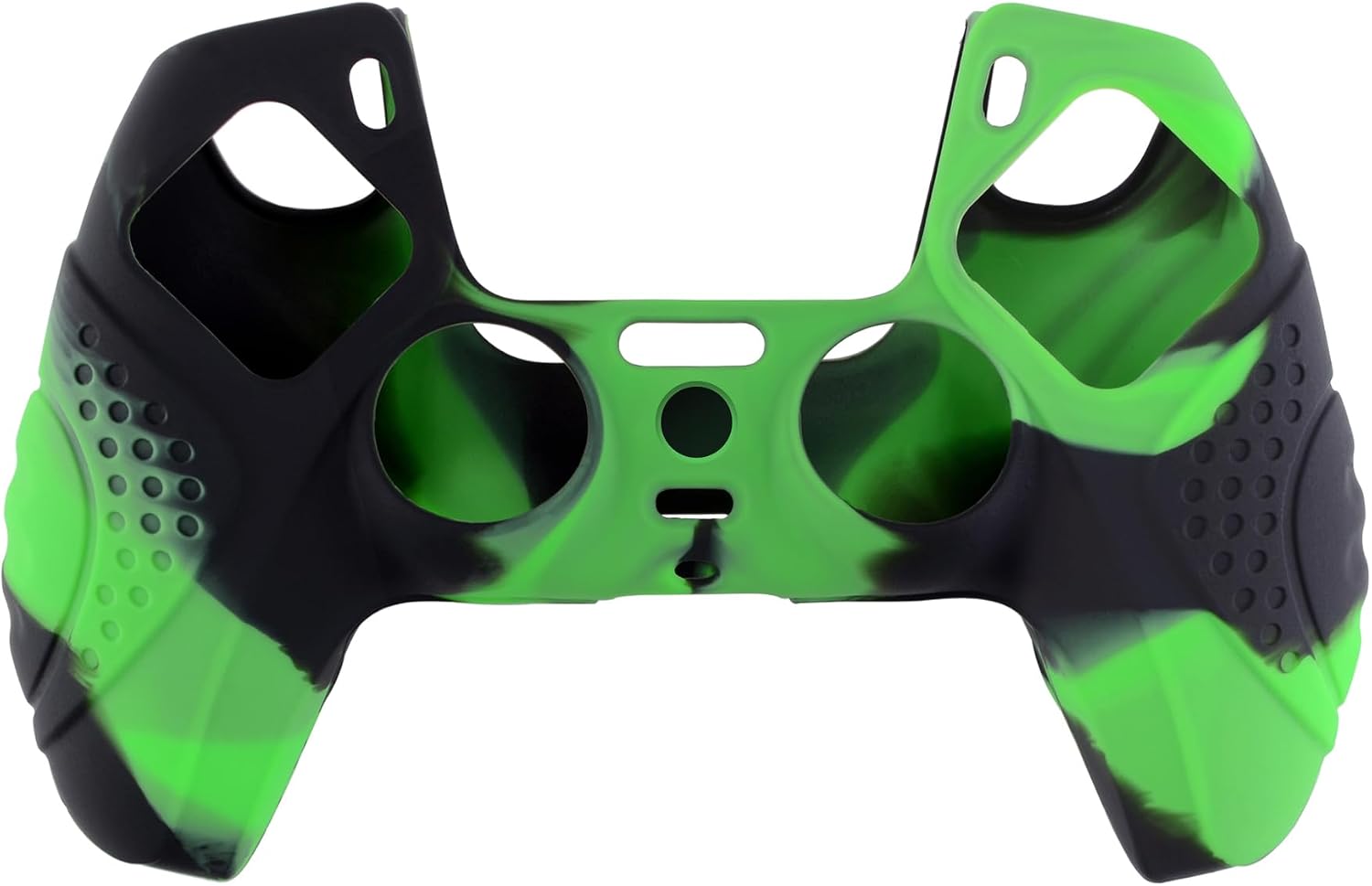 Detalle de eXtremeRate PlayVital Guardian Edition Ergonomic Silicone Case for PS5 Controller – Green & Black