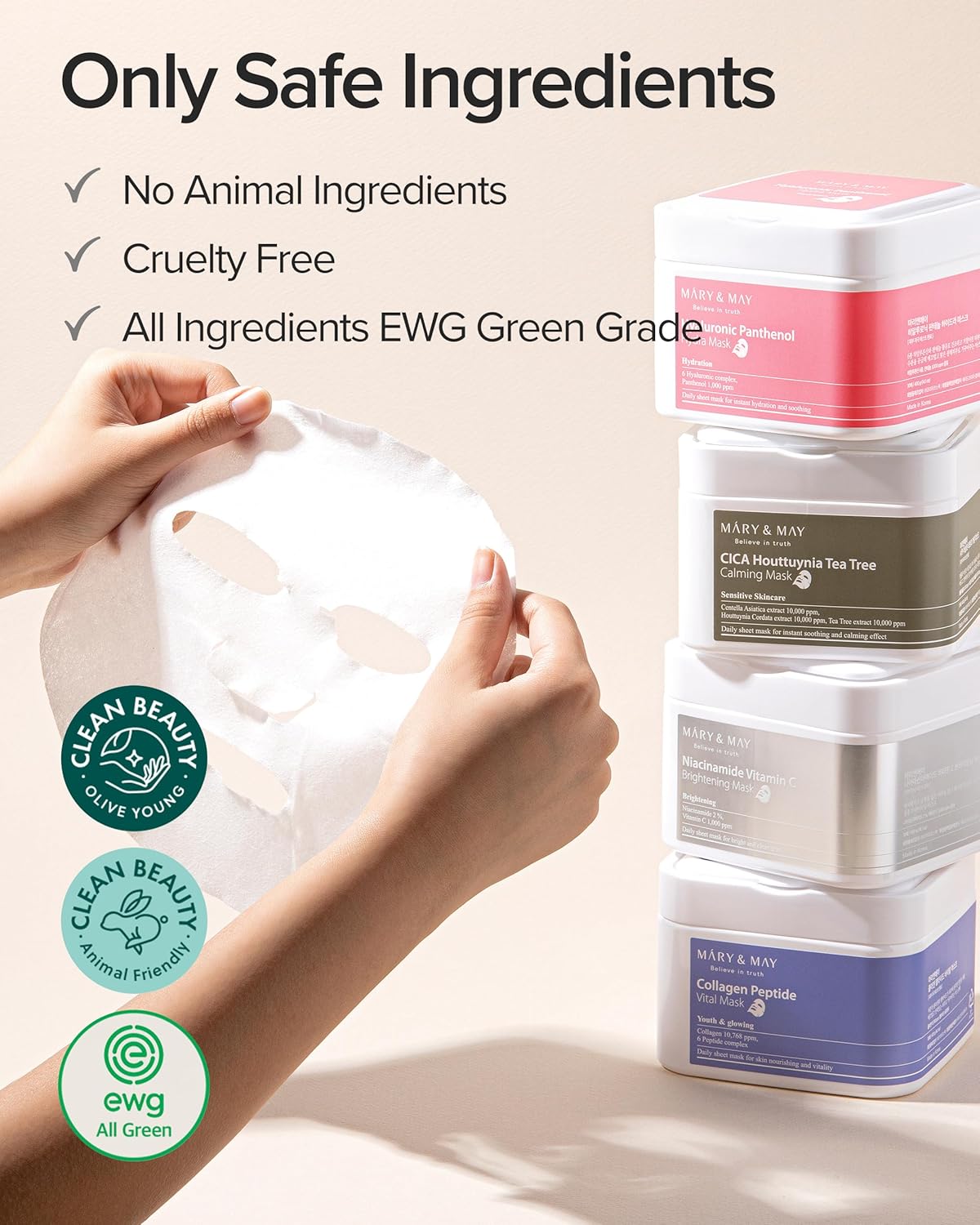 Thumbnail 5 de Mary&May Collagen Peptide Vital Mask 30 Sheets – Daily Anti-Ageing Sheet Mask