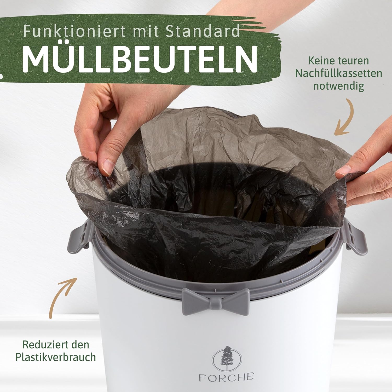 Detalle de Forche Windeleimer Baby Mülleimer Geruchsdicht