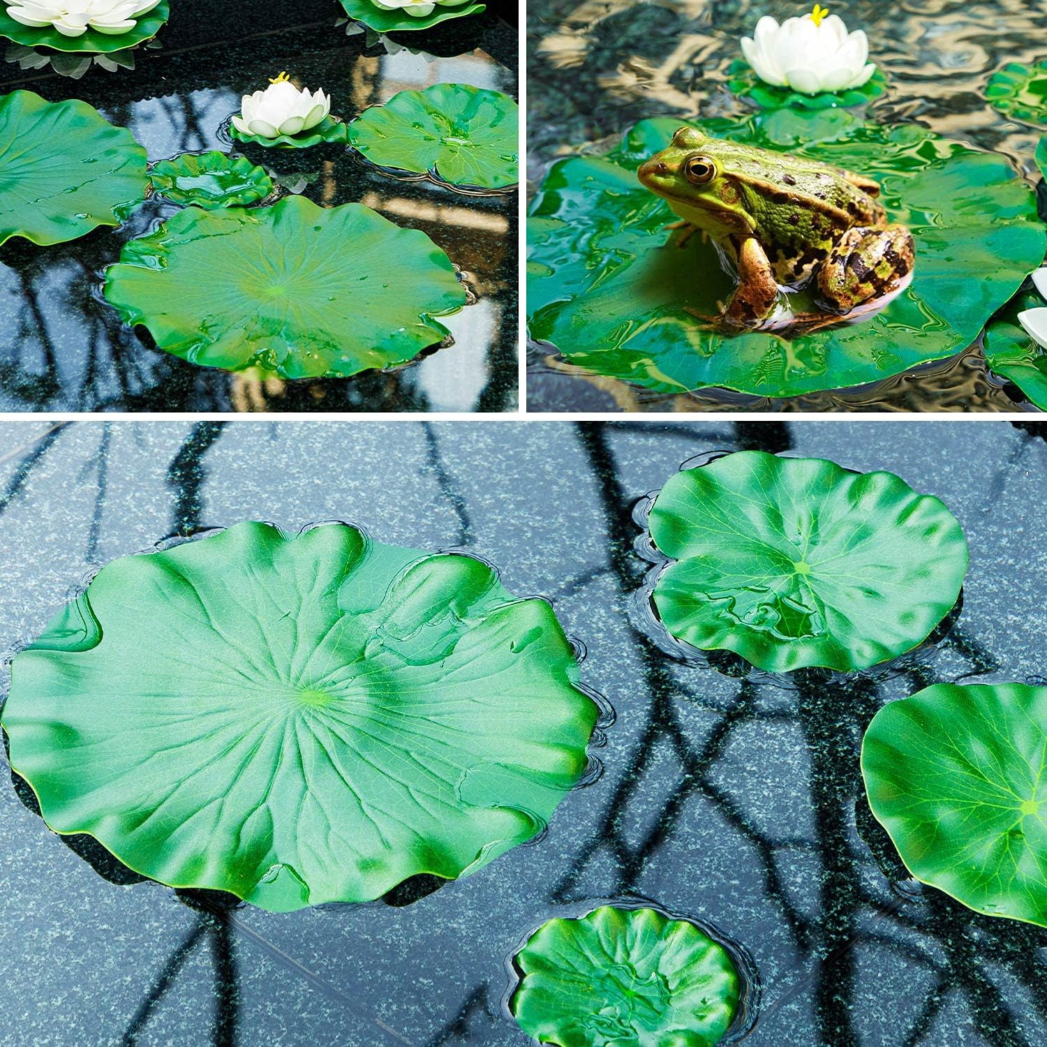 Thumbnail 5 de FFNIU Lily Pads for Ponds (9-piece set) – Artificial lotus floats for garden ponds