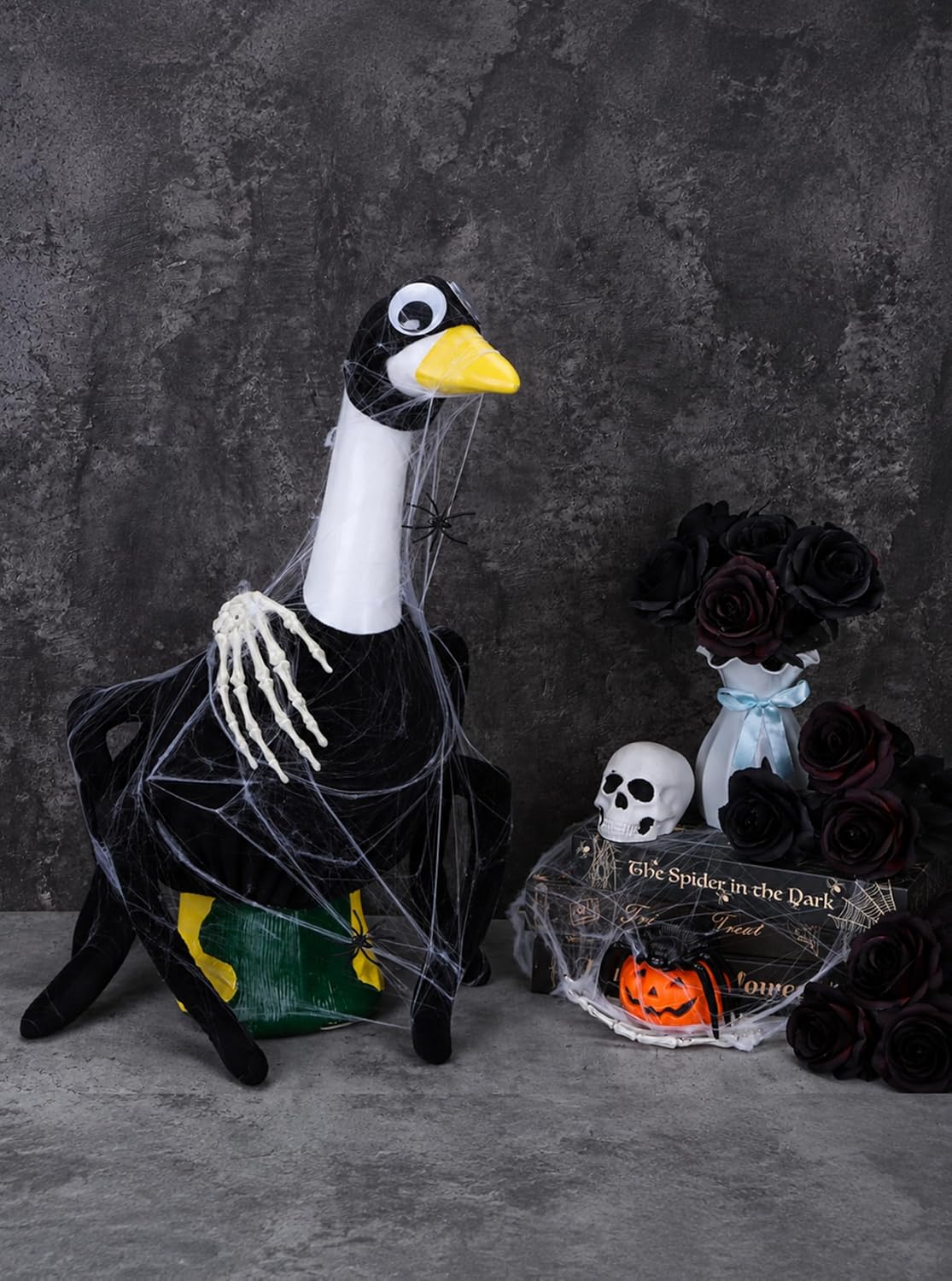 Thumbnail 6 de fulasiteu SpiderGoose Halloween Porch Goose Costume, 23-Inch Fit with Spider Web