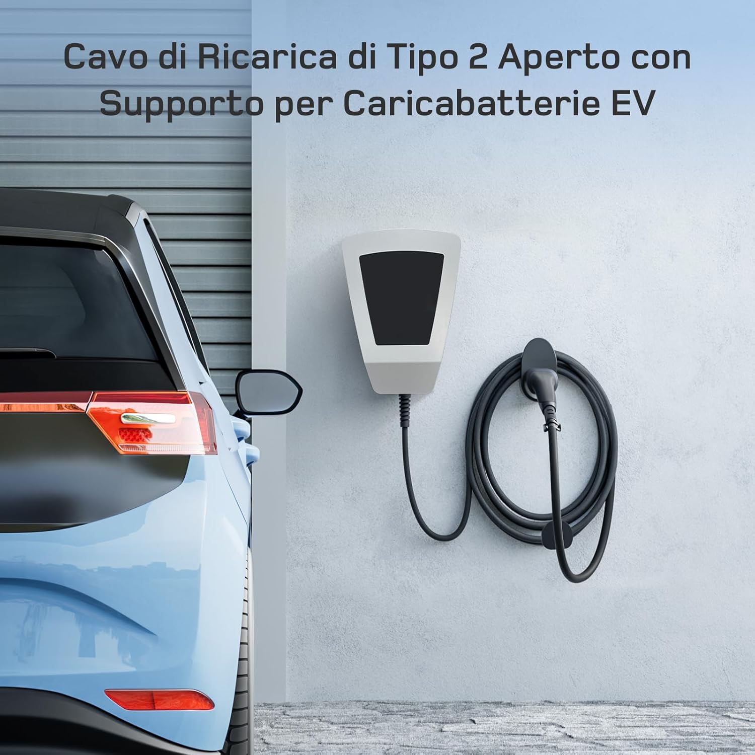 Thumbnail 2 de dé Cavo di ricarica Tipo 2 aperto 7kW (1-fase, 10 m, 32A) per wallbox e sostituzione