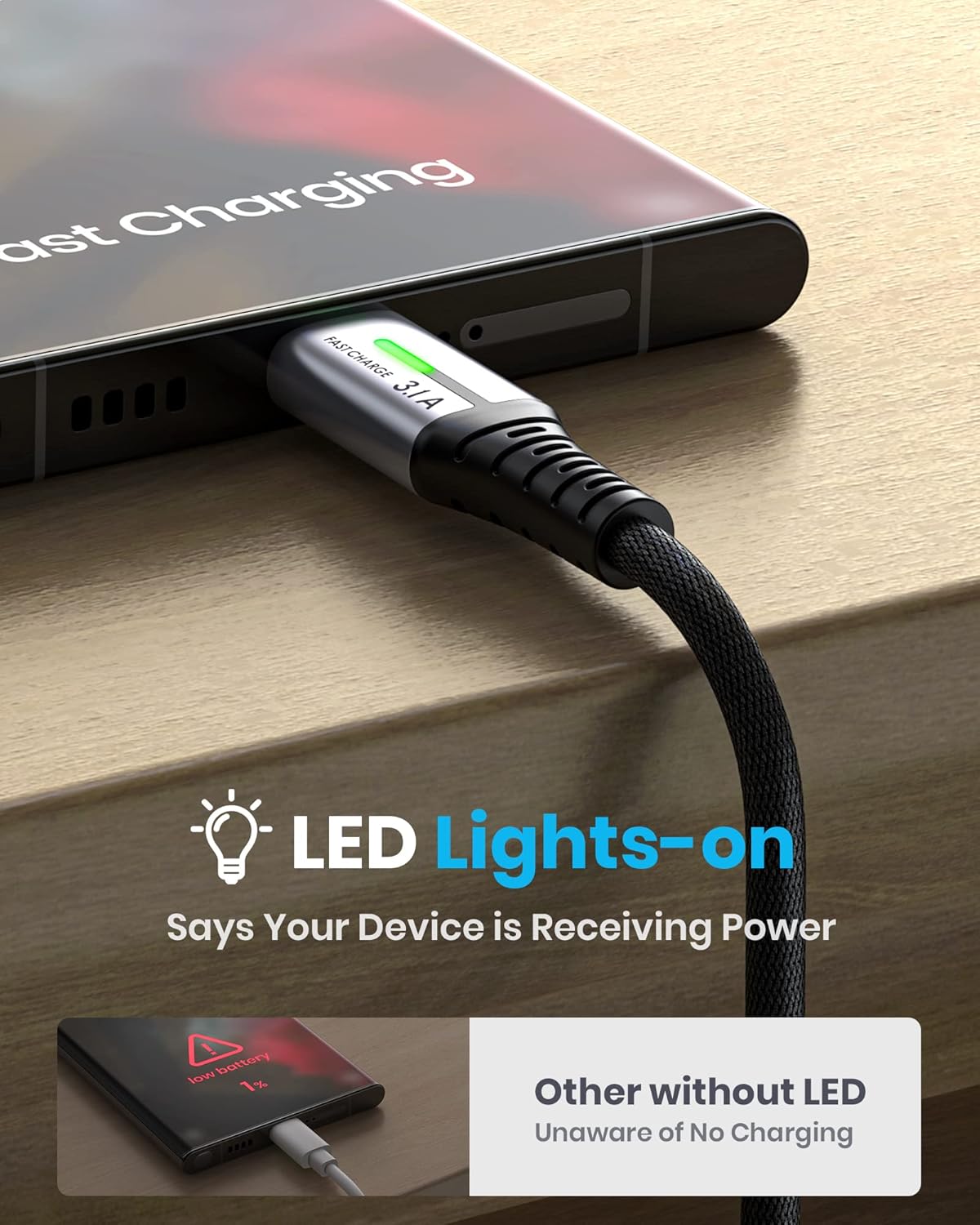 Thumbnail 5 de INIU USB C Cable 1m 3.1A Fast Charge