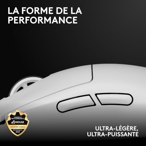 Thumbnail 1 de Logitech G PRO X SUPERLIGHT 2 — Souris gaming sans fil 60 g, HERO 2, 44 000 DPI, 8 kHz, USB-C