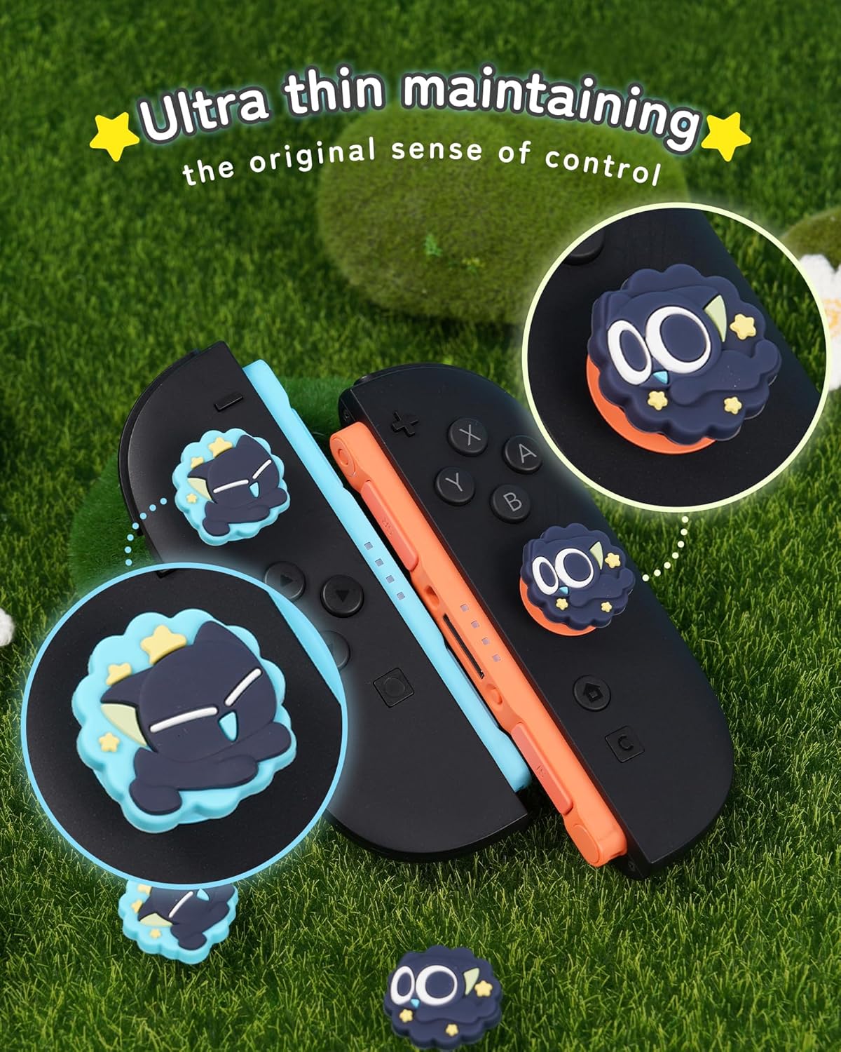 Thumbnail 3 de GeekShare Thumb Grips for Switch 2 (2025) – Replacement joystick button caps, 4PCS (Cloud Star Dream)