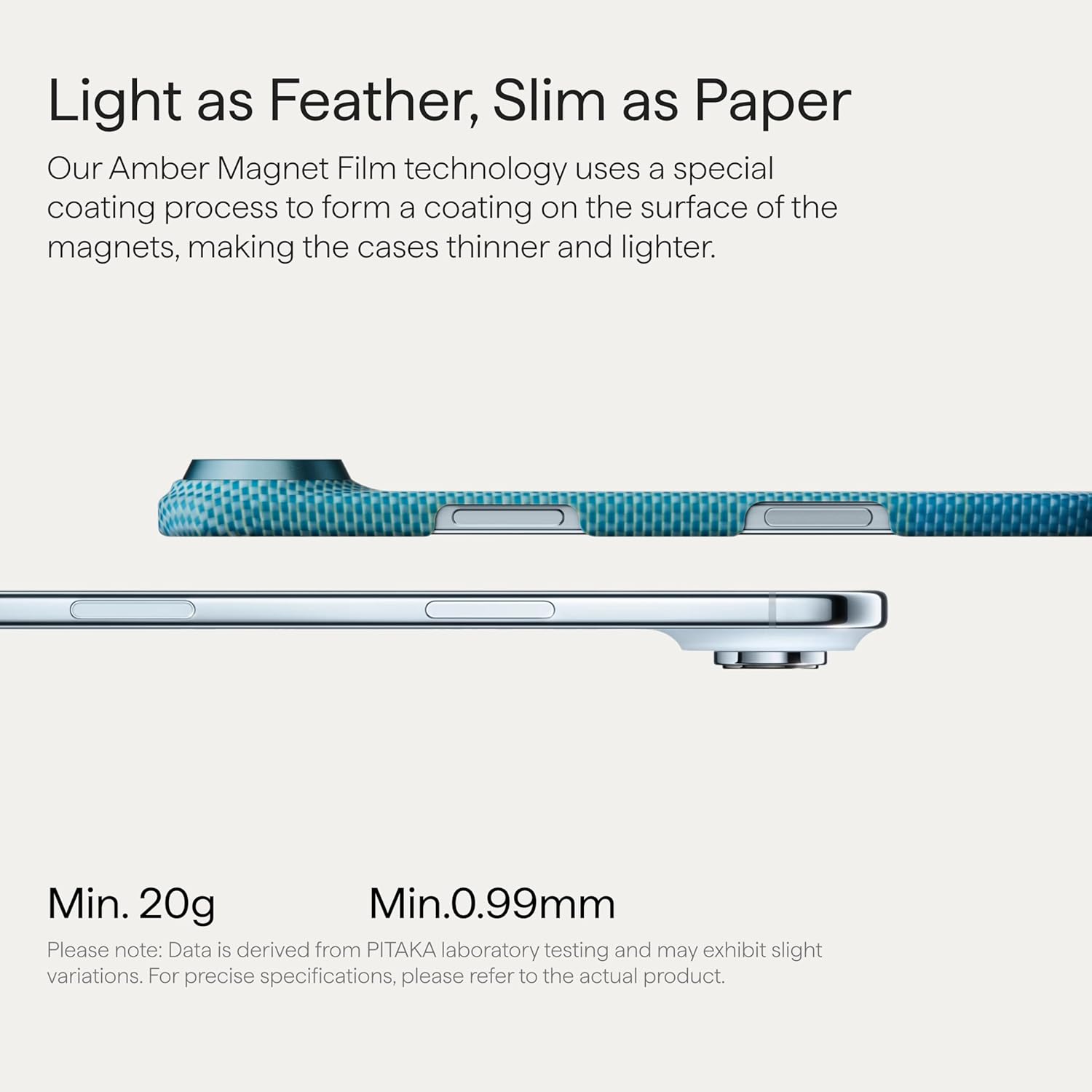 Thumbnail 2 de PITAKA Magnetic iPhone Air Aramid Fibre Protective Case (Lucid Blue) — ultra-slim MagSafe-compatible