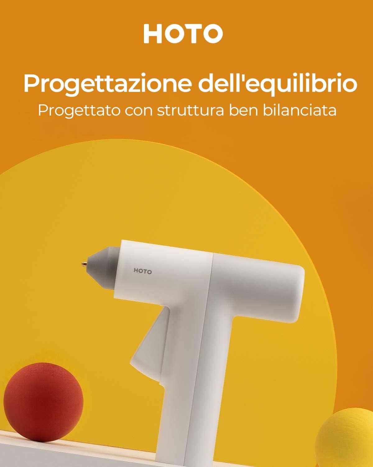 Thumbnail 6 de HOTO Pistola per Colla a Caldo senza fili con controllo temperatura e 10 stick multicolore
