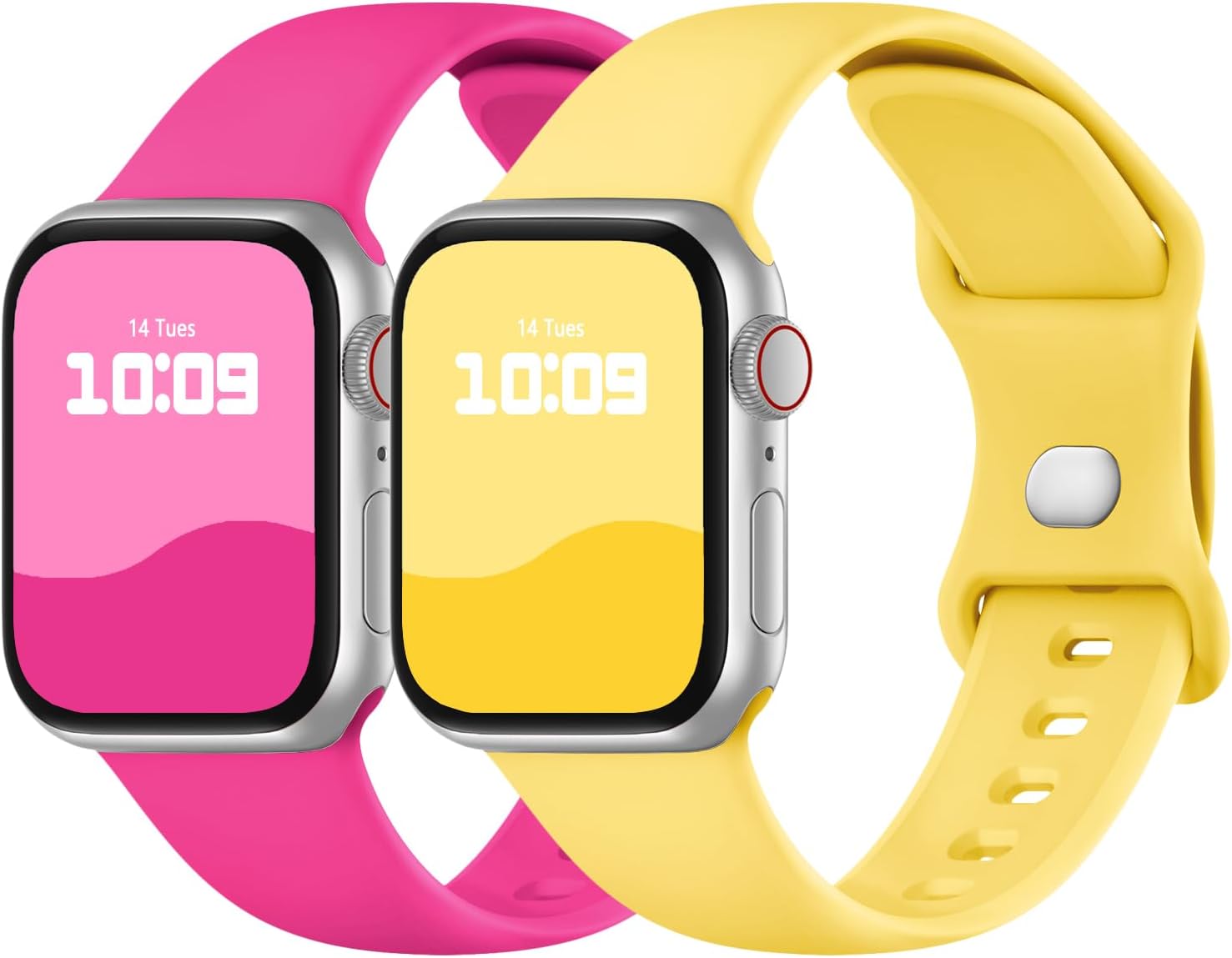 Thumbnail 6 de Adepoy 2-pack soft silicone sport straps for Apple Watch (38–49mm, multiple colours)