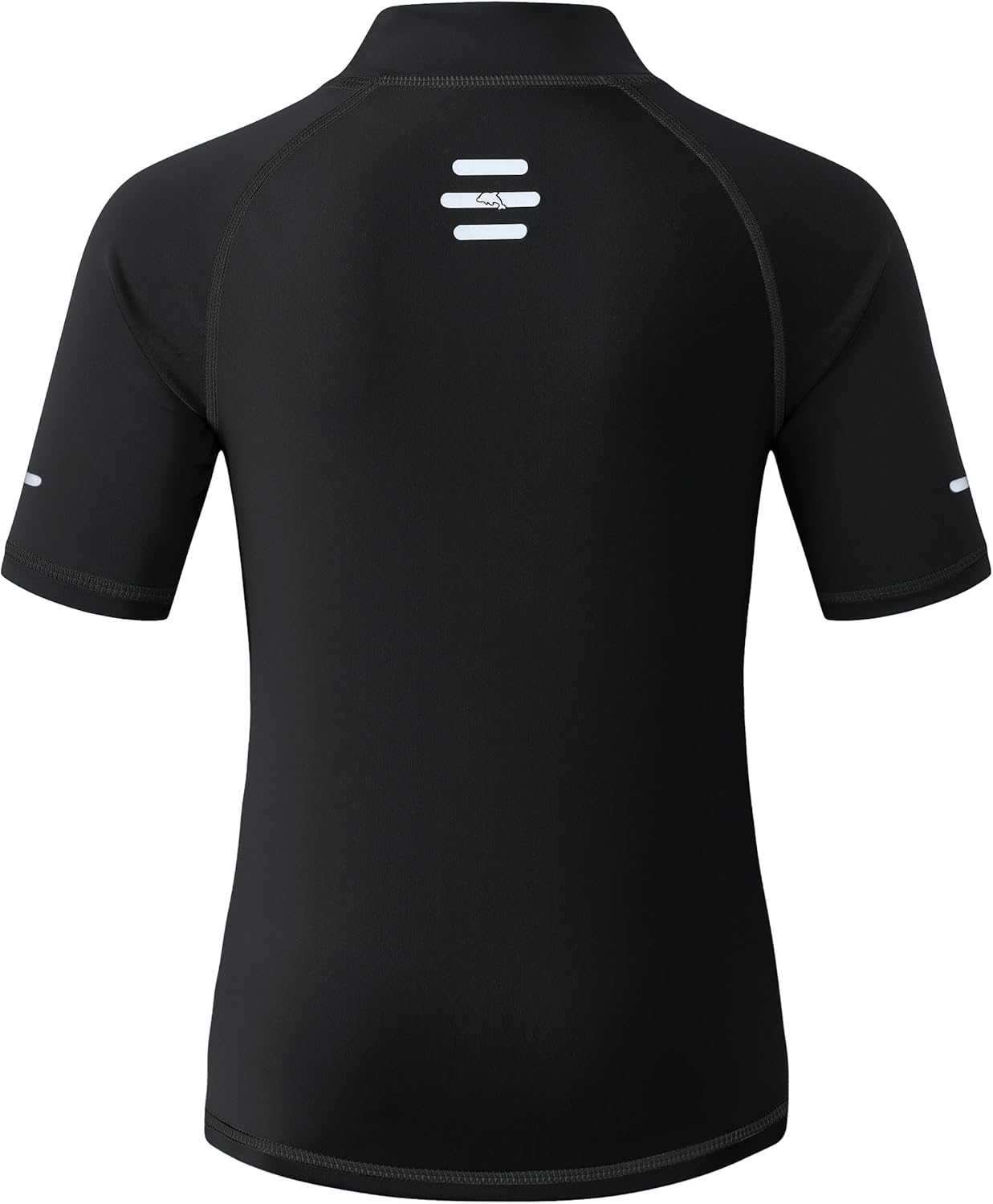 Detalle de Kids Rash Vest Short Sleeve UPF 50+ Sun Protection Rash Guard (Age 5-15) with Reflective Stripes