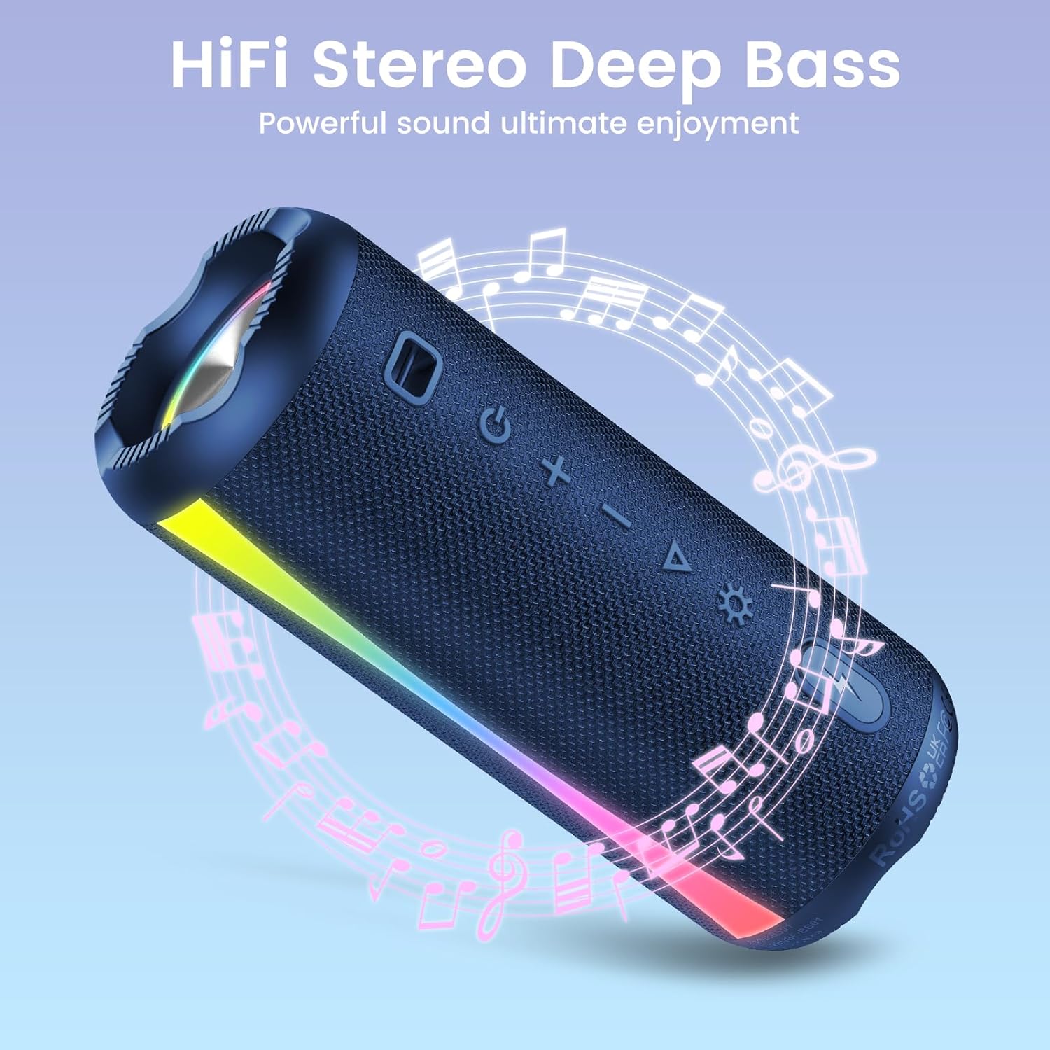 Thumbnail 1 de dotn Portable Bluetooth Speaker (2026) – 20H Playtime, IPX7 Waterproof, 7 RGB Modes