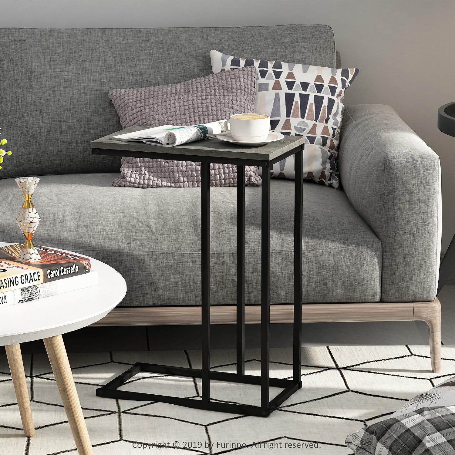 Detalle 2 de Furinno C-Shape Side Table CAMNUS