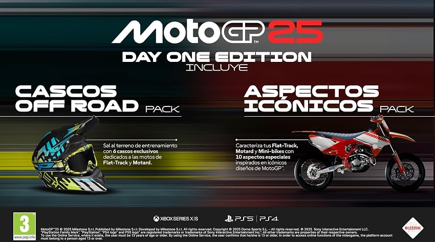 Detalle de MotoGP25 Day One Edition videojuego oficial 2025