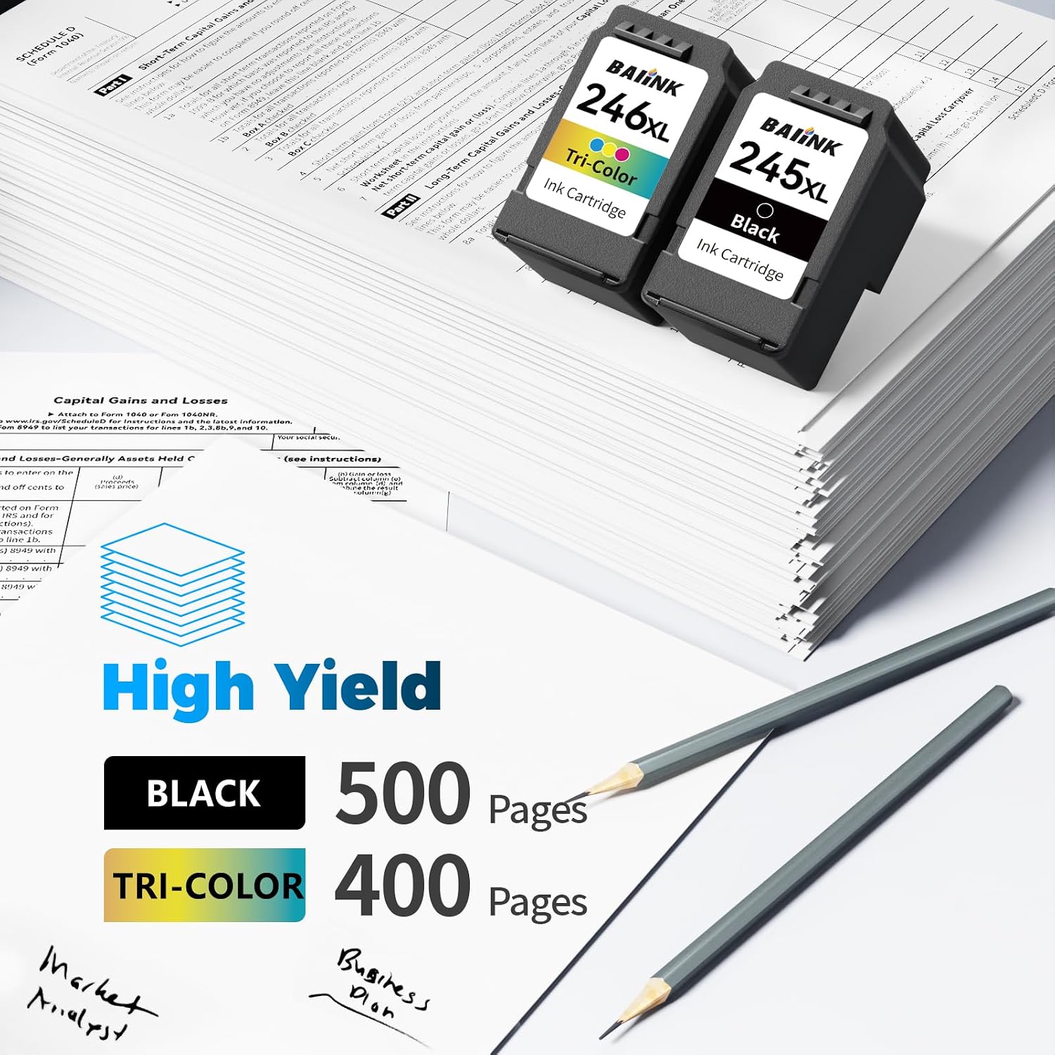 Detalle de BAIINK 245XL 246XL Combo Pack Remanufactured Ink Cartridges