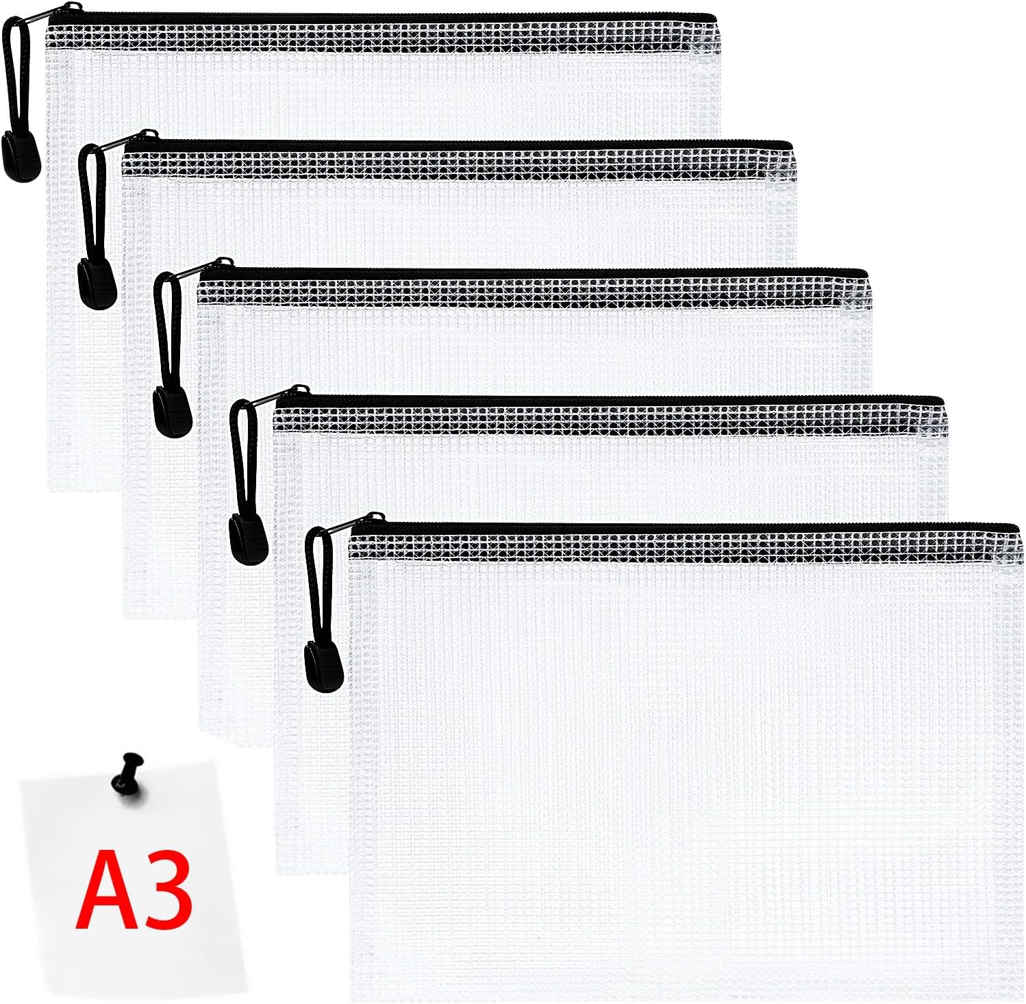 Thumbnail 5 de Vicloon 10pcs A4 zip document wallets ๐