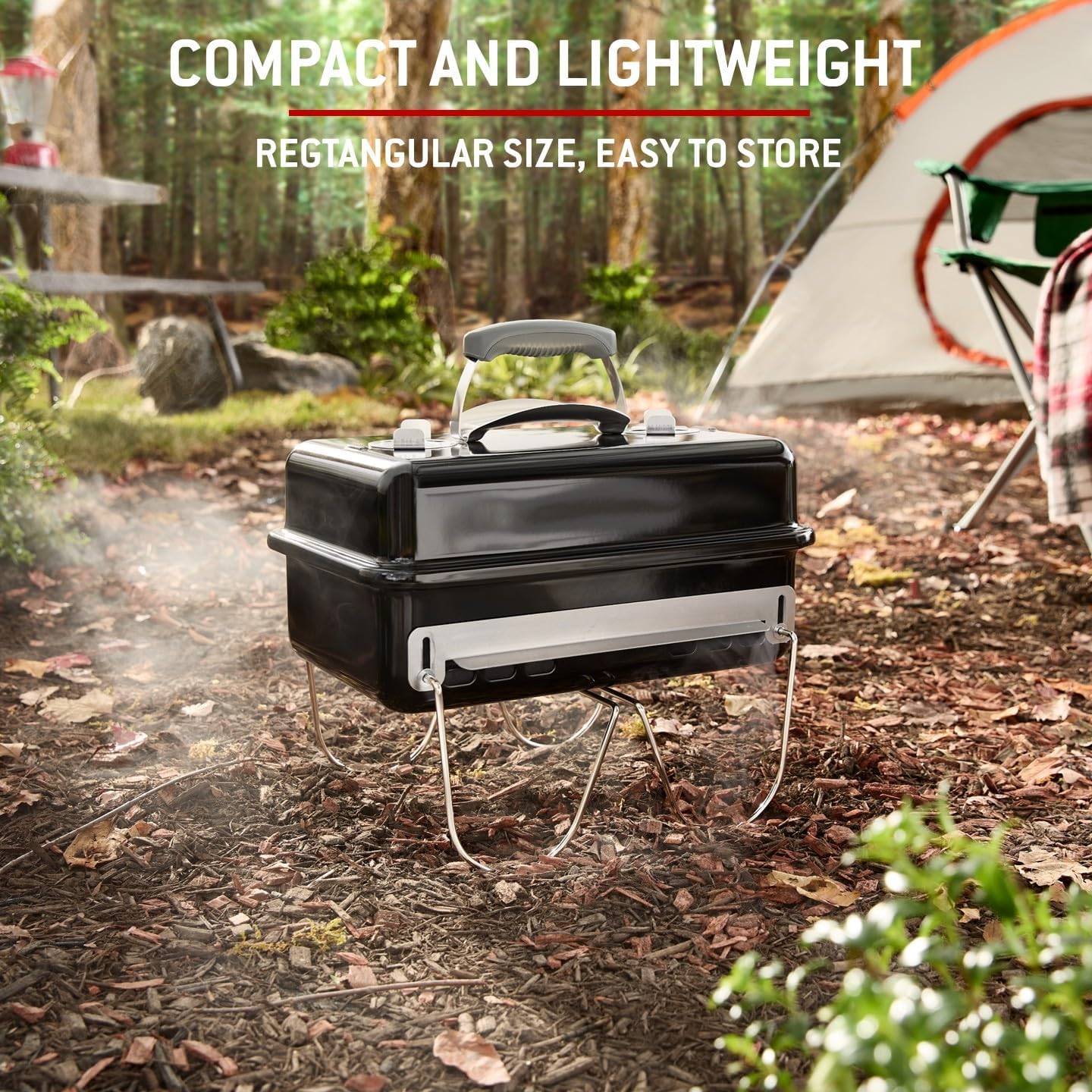 Thumbnail 6 de Weber Go-Anywhere Holzkohlegrill – kompakter Campinggrill mit klappbaren Beinen