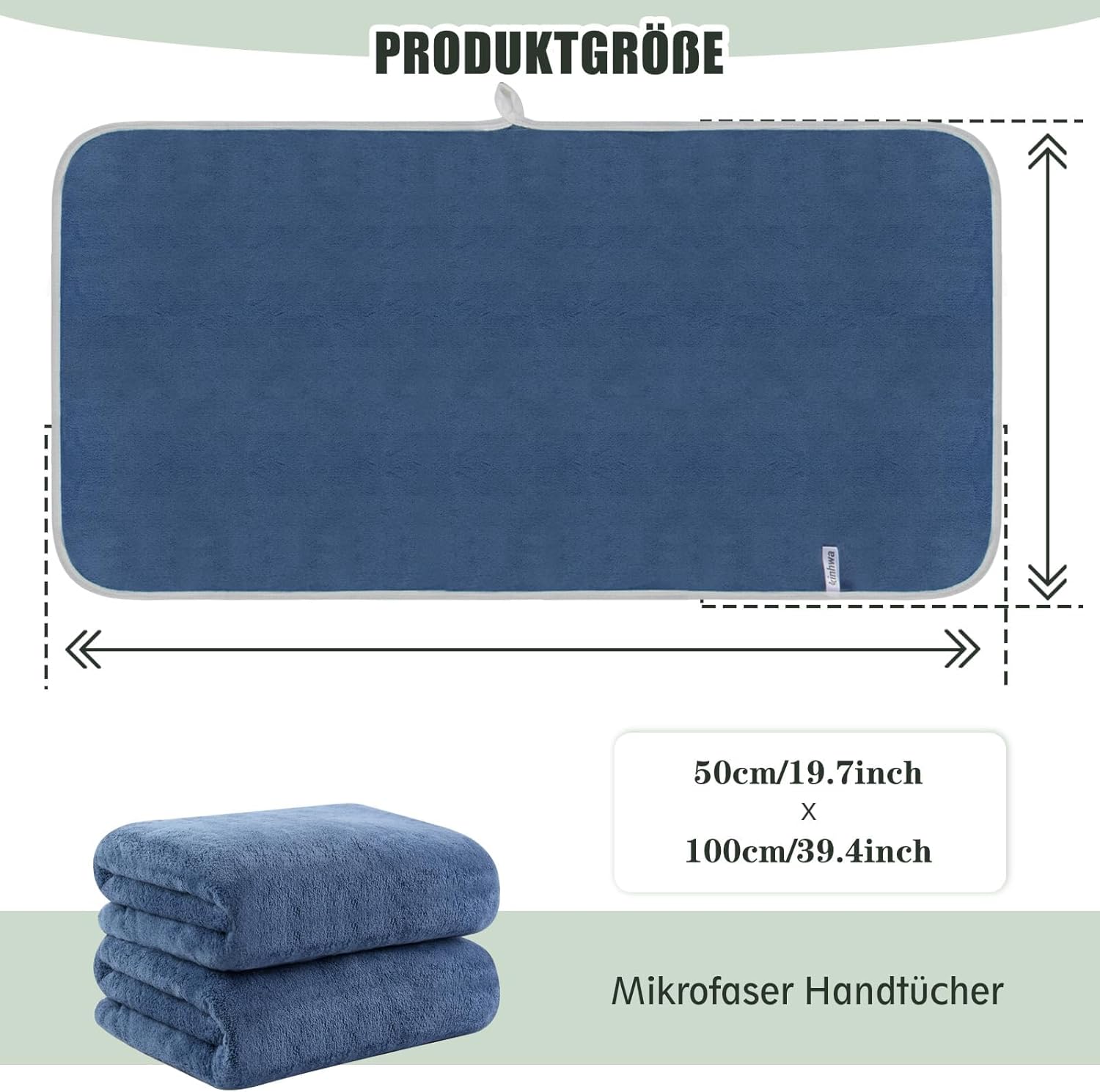 Thumbnail 1 de KinHwa 4er Set Mikrofaser-Handtücher 50x100 cm – extra saugstark, fusselarm und schnell trocknend