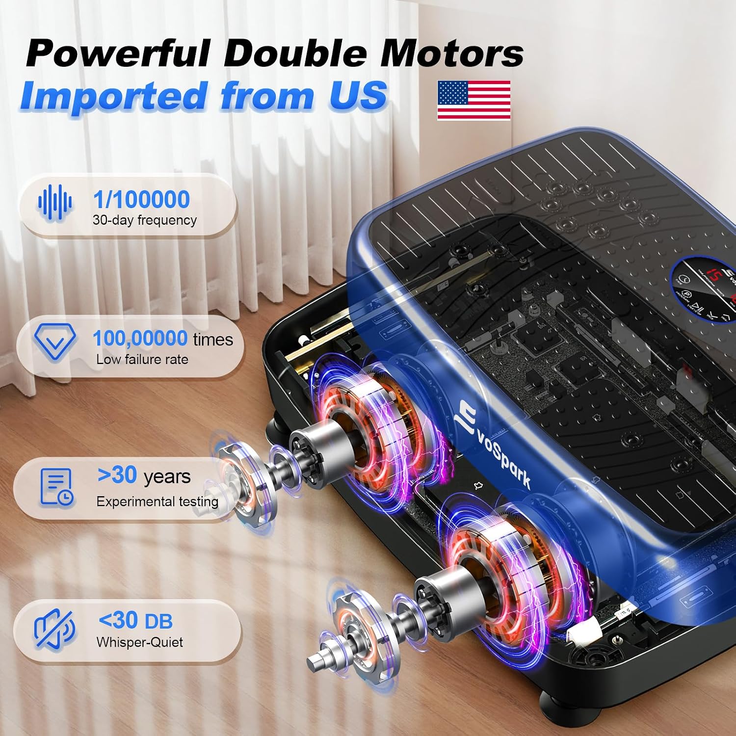 Thumbnail 1 de EvoSpark 2026 Dual Motor Vibration Plate for Home 🏋