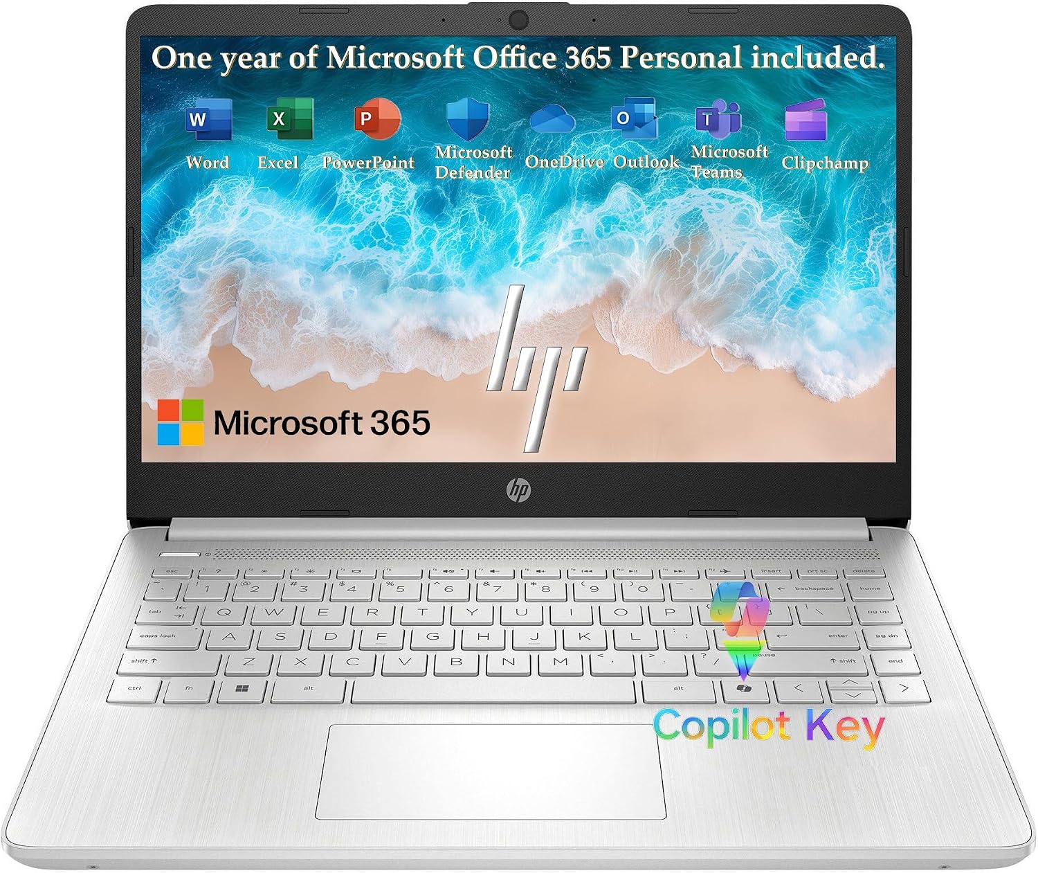 Detalle de HP Laptop PC 14 Laptop with Intel N150, 128GB UFS and 14-inch Display