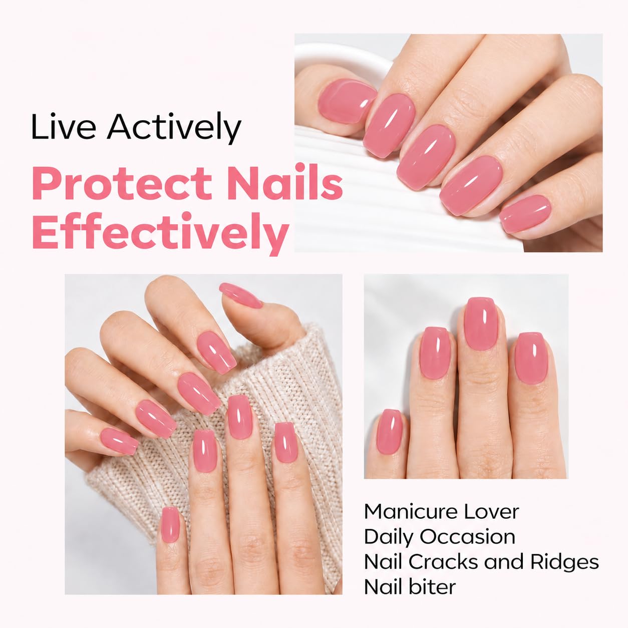 Detalle de Modelones X Nail Gel Kit Short Almond: 9-in-One Gel Nail Extension Kit for Home Salons