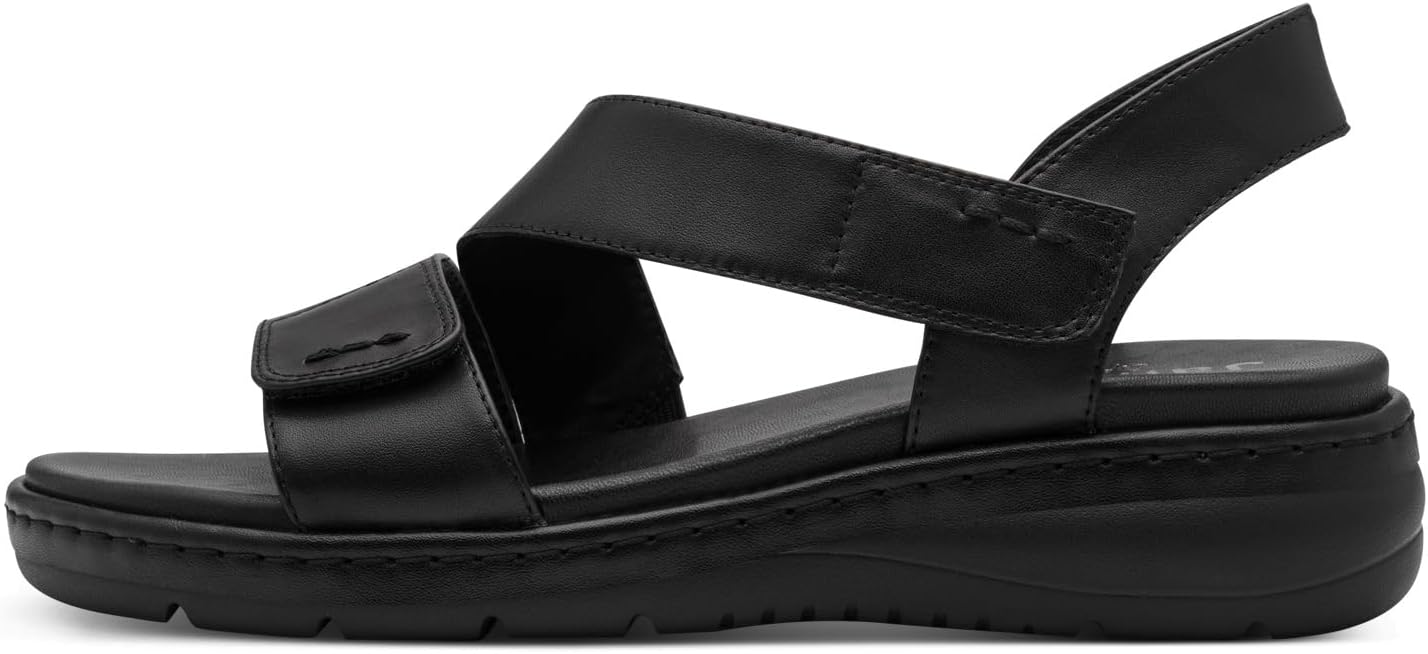 Thumbnail 1 de Jana Femme Softline Leather Wedge/Plat Sand 8-28711-46 Sandale en cuir