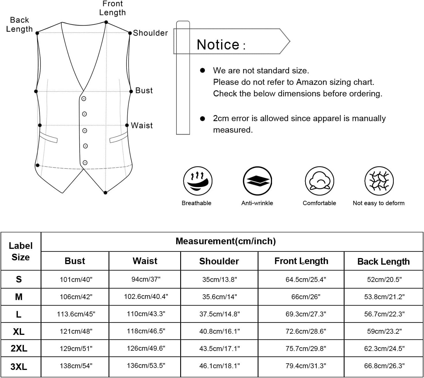 Thumbnail 4 de Alizeal Pinstripe Waistcoat 5‑Button