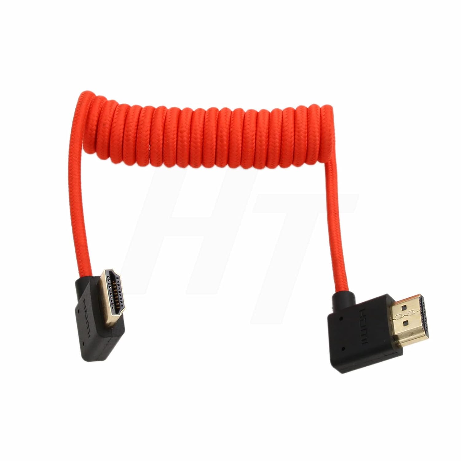 Detalle 2 de HangTon HDMI 2.1 Kabel 8K/4K 120Hz – Winkel-zu-Winkel, geflochten, 30 cm (verlängerbar 60 cm)