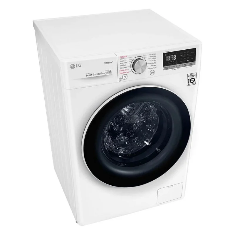 Detalle de LG F2DV5S85S2W Lavasecadora carga frontal 8 kg/5 kg en blanco
