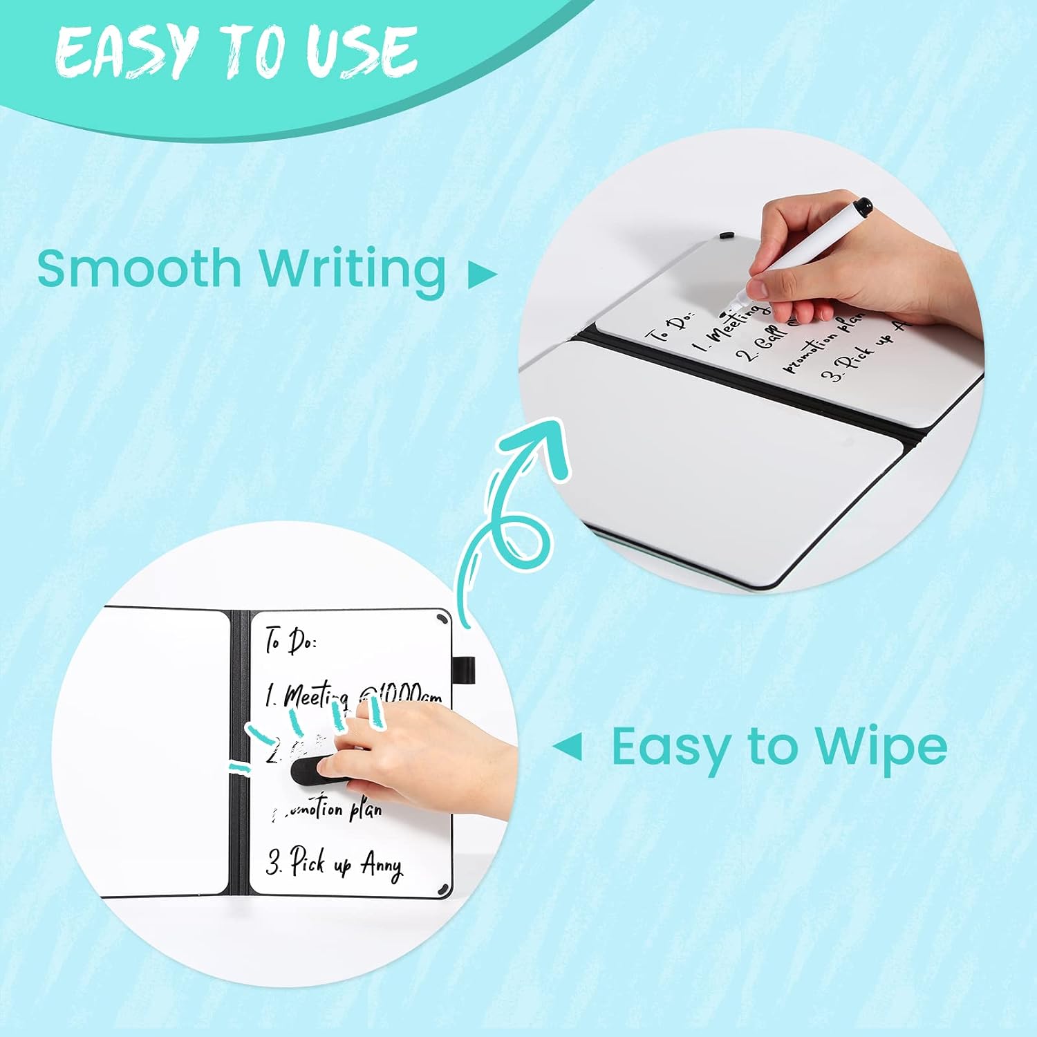 Thumbnail 2 de AGM A5 Mini Whiteboard (Double Sided) – Portable dry erase board with pen