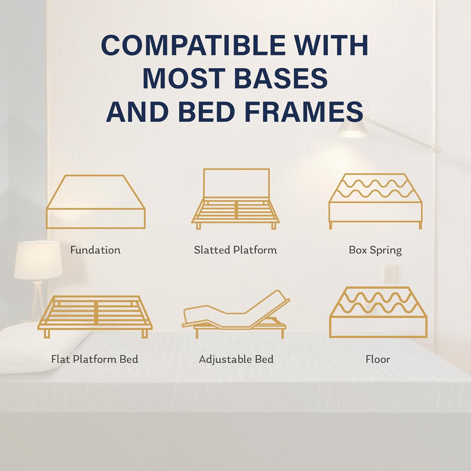 Thumbnail 6 de MLILY EGOHOME 12Q-COOLGEL Queen Mattress, 12-Inch Copper Gel Memory Foam