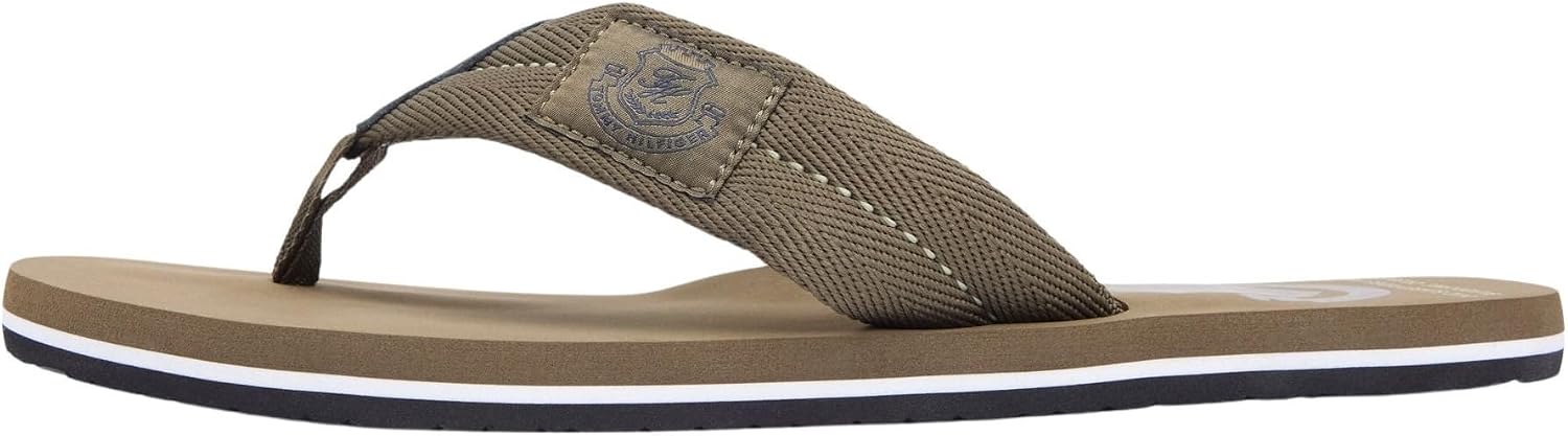 Detalle de Tommy Hilfiger Men's Patch Hilfiger Beach Sandal Fm0fm05804 Flip Flops