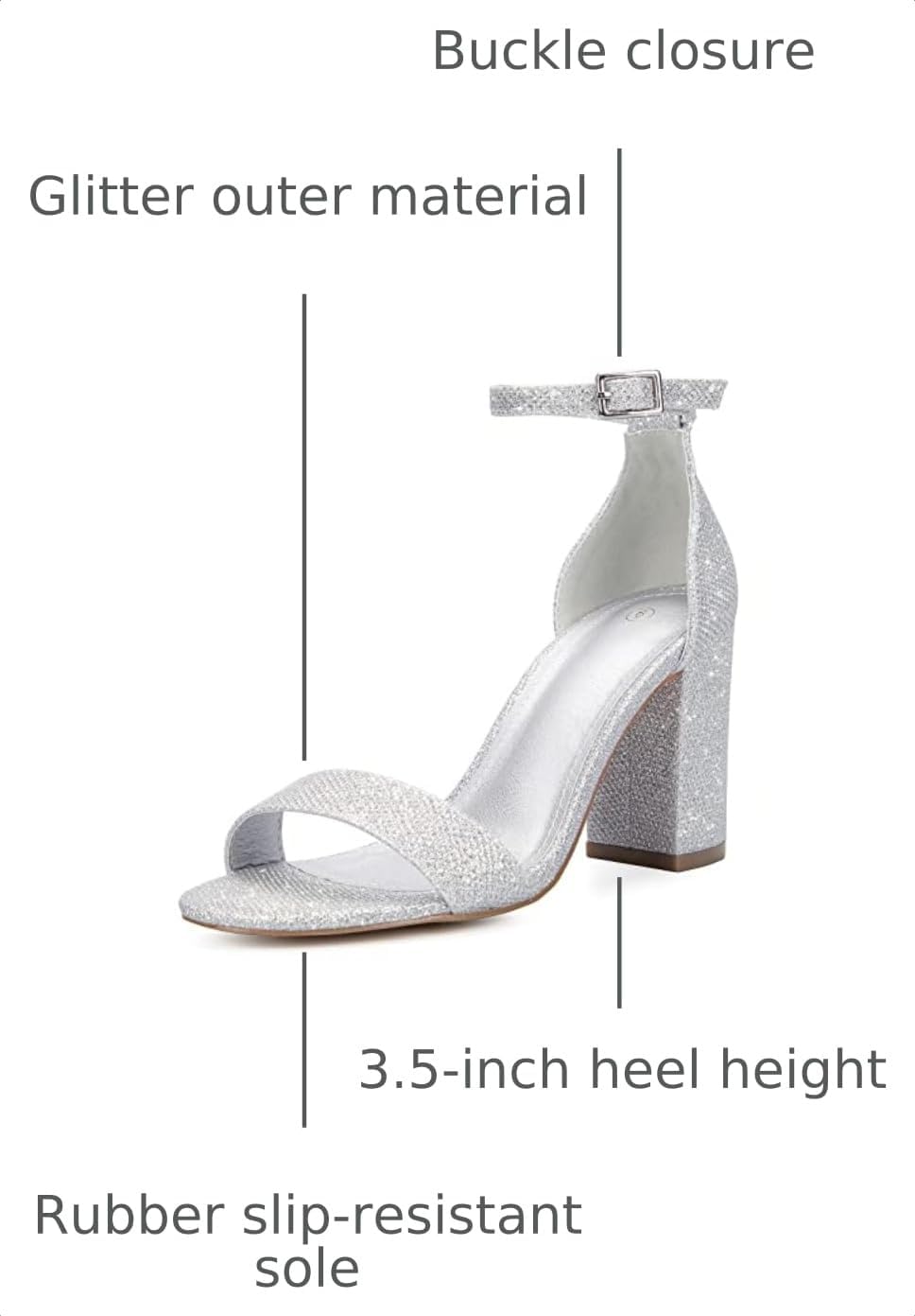 Detalle de COASIS Women's Block-Heel Sandals, 3.5-Inch Heel
