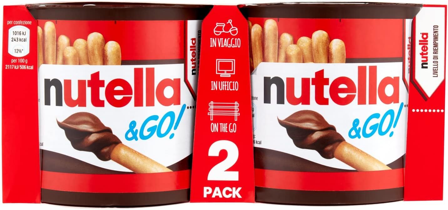 Thumbnail 6 de Nutella & Go Snack Monoporzione con Croccanti Grissini e Nutella – 12 Confezioni da 48 g