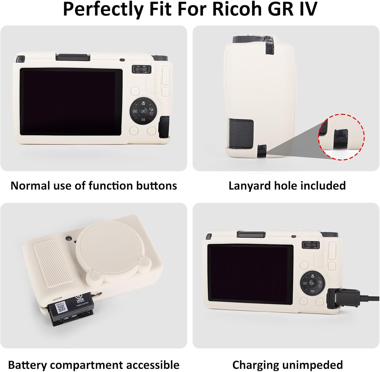 Thumbnail 1 de Rieibi Silicone Case for Ricoh GR IV with Screen Protectors (GR4) – Protective, Lightweight, and Colourful