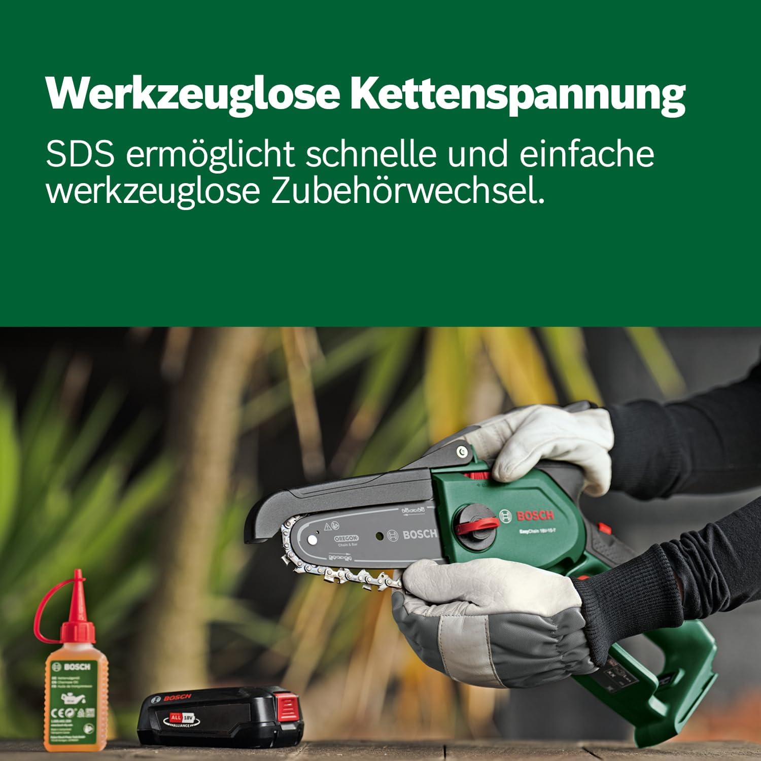 Thumbnail 3 de Bosch EasyChain Mini-Kettensäge 2,5 Ah 🪚