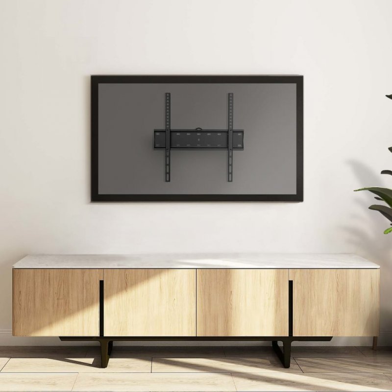 Detalle de NewStar FPMA-W300BLACK: Soporte de pared fijo para TV 32"-55" (VESA 200x200 a 400x400) hasta 40 kg