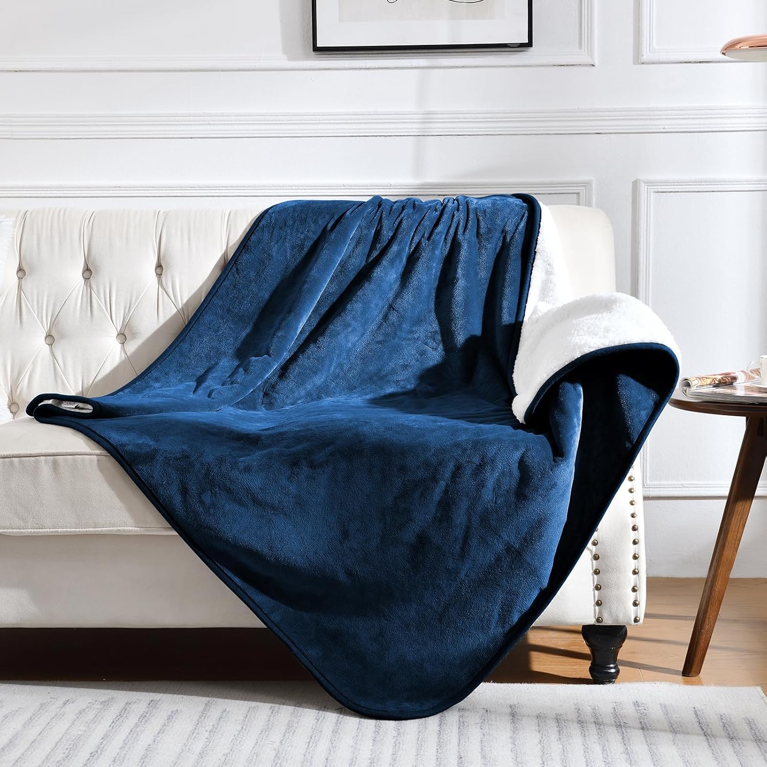 Thumbnail 6 de Yaning Waterproof Blanket for Bed, Couch or Sofa (Dark Grey, 152x203cm) – Reversible Sherpa & Flannel protective throw