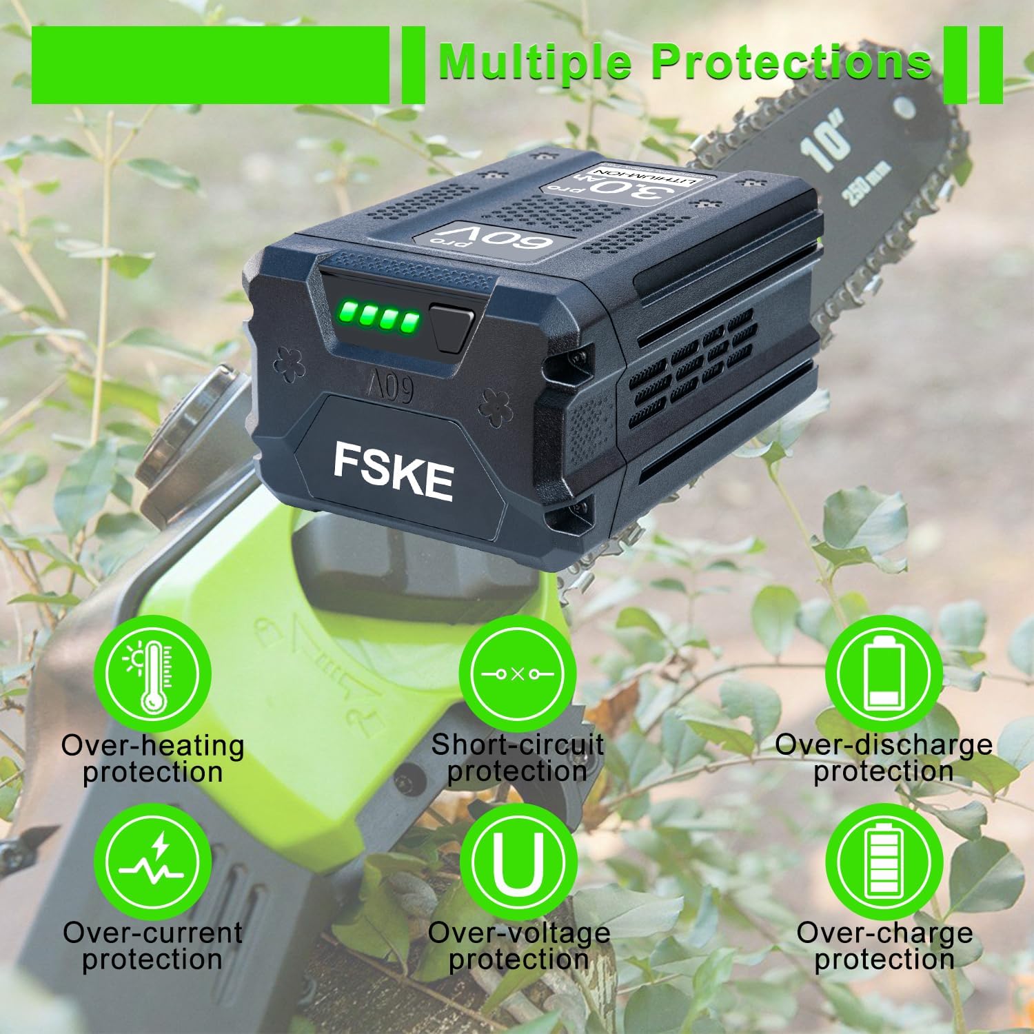 Detalle de FSKE Replacement Battery 3Ah