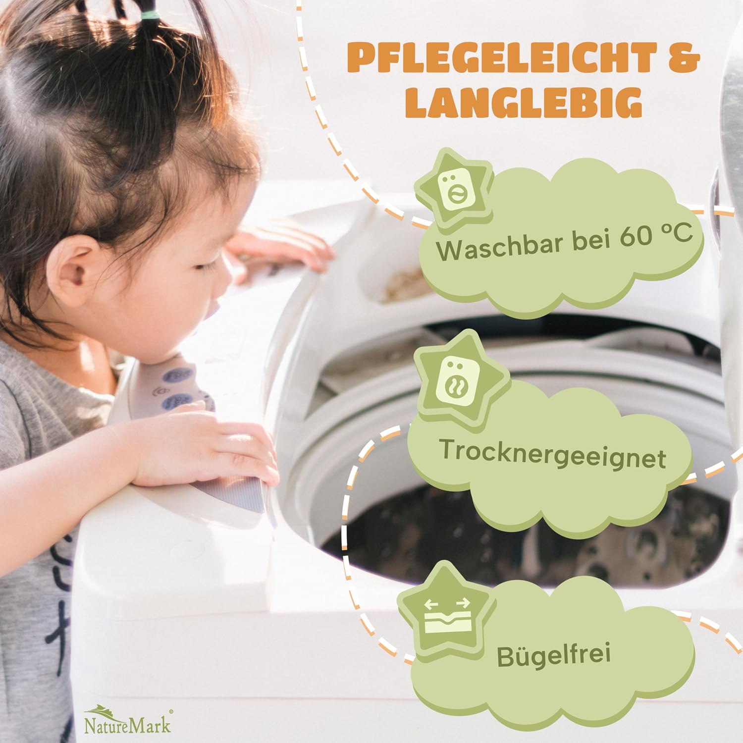 Detalle 2 de NatureMark Spannbettlaken 70x140 cm – Weiches Jersey aus 100% Baumwolle, 2er Set, Apfel Grün