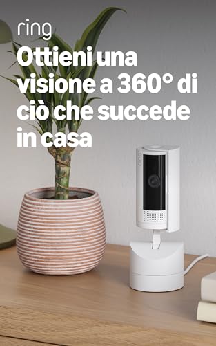 Detalle 2 de Ring Pan-Tilt Indoor Camera: videocamera interna inclinabile con vista 360° e inclinazione 169°