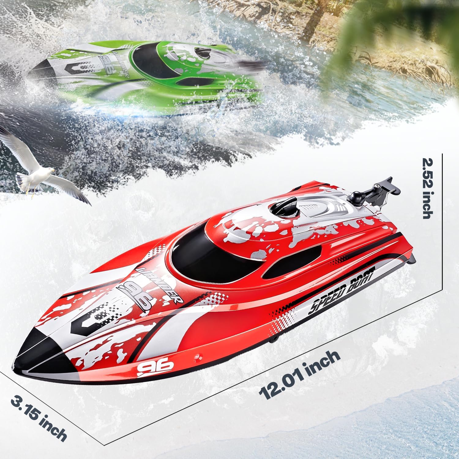 Thumbnail 4 de BEZGAR RC Boat 12-inch