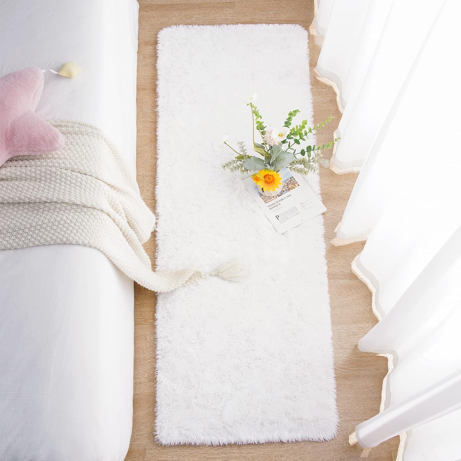 Thumbnail 4 de Chicrug Soft Runner Rug 2x6 Feet Plush Cream 🏡